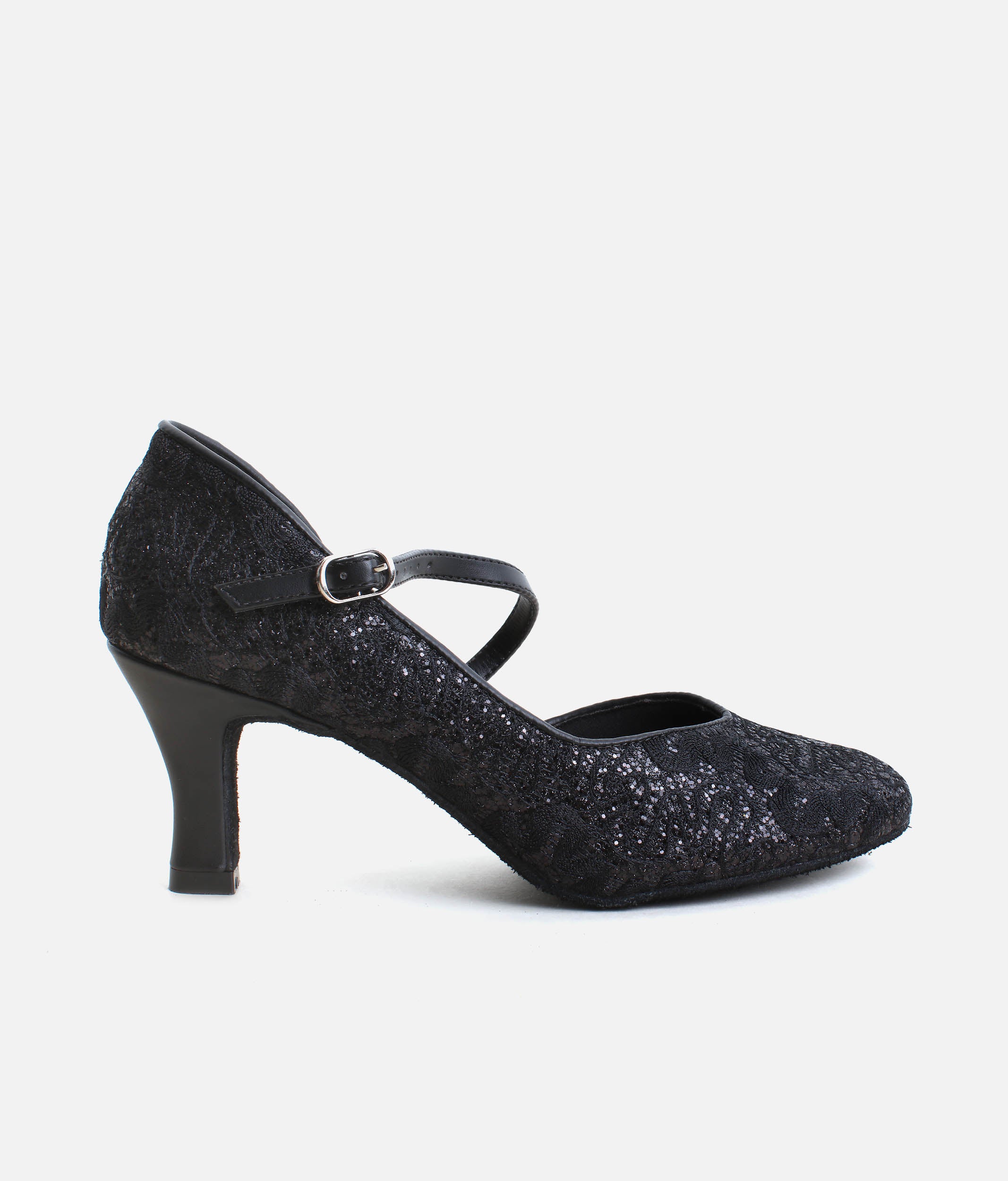 BL504 - Womens Ballroom Practice Shoes with Criss-Cross Straps & Suede Sole