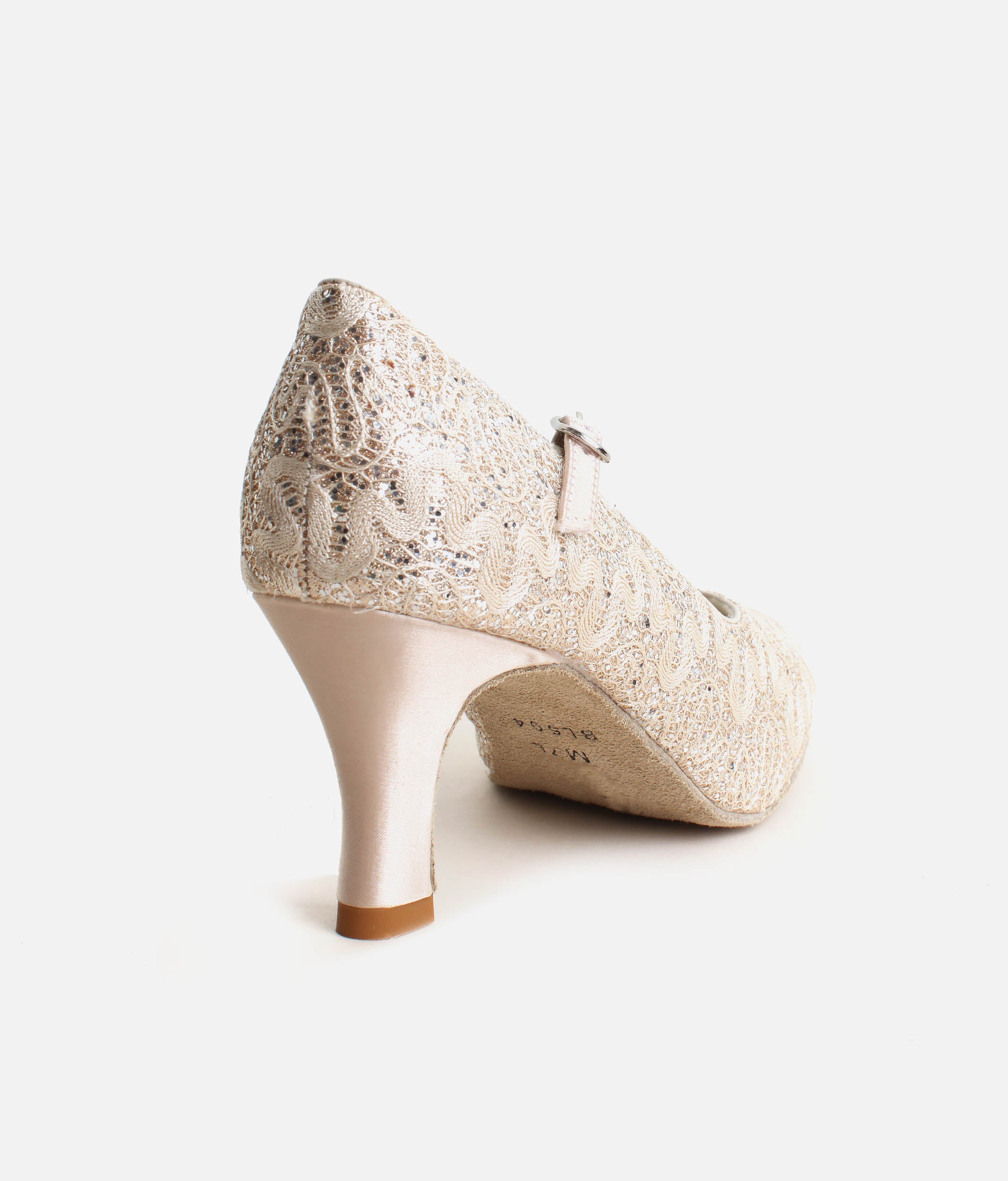 BL504 - Womens Ballroom Practice Shoes with Criss-Cross Straps & Suede Sole
