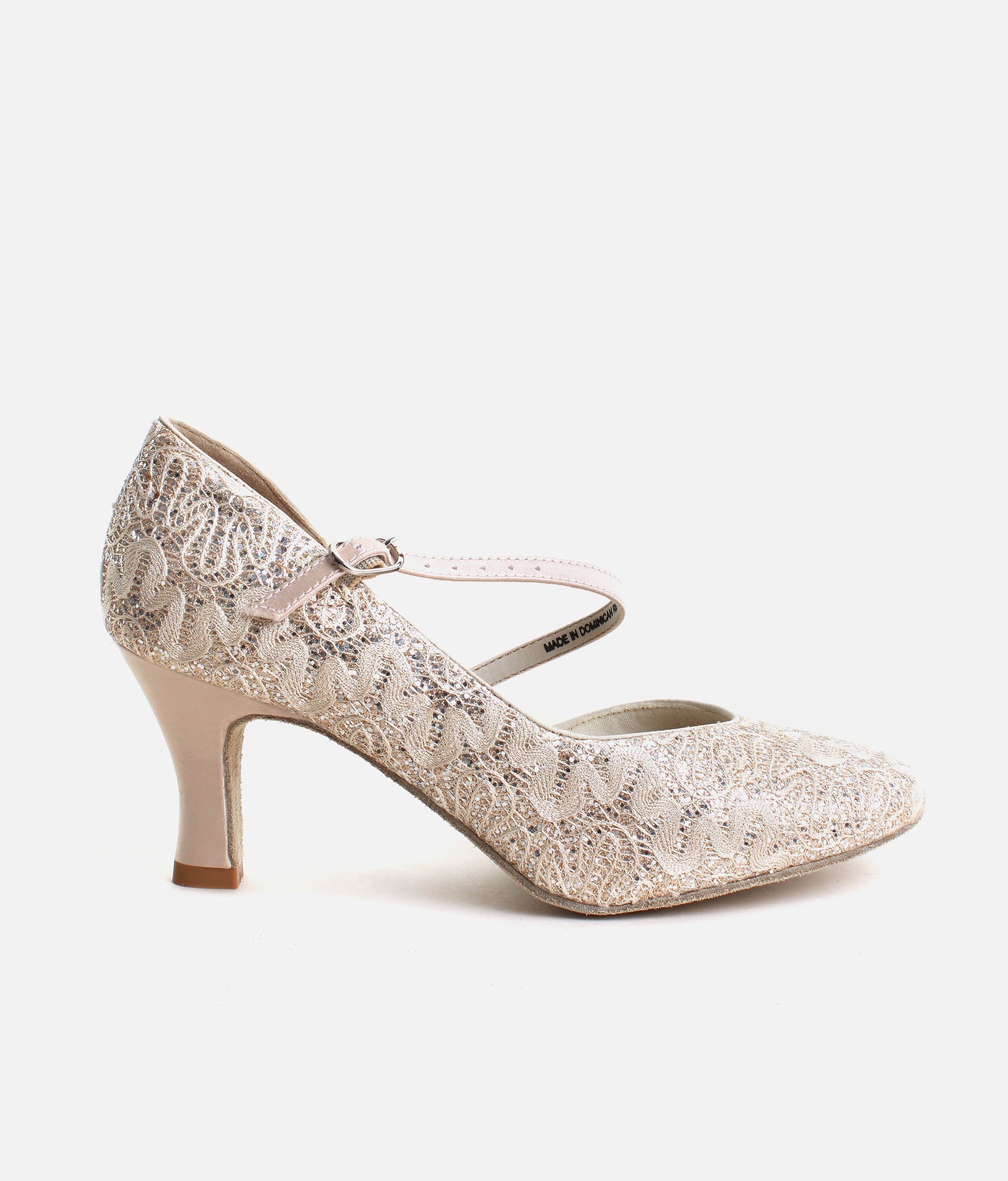 BL504 - Womens Ballroom Practice Shoes with Criss-Cross Straps & Suede Sole