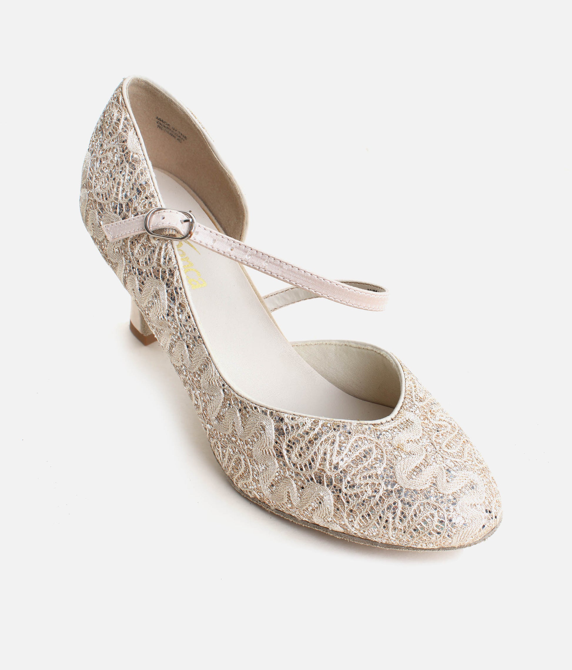 BL504 - Womens Ballroom Practice Shoes with Criss-Cross Straps & Suede Sole