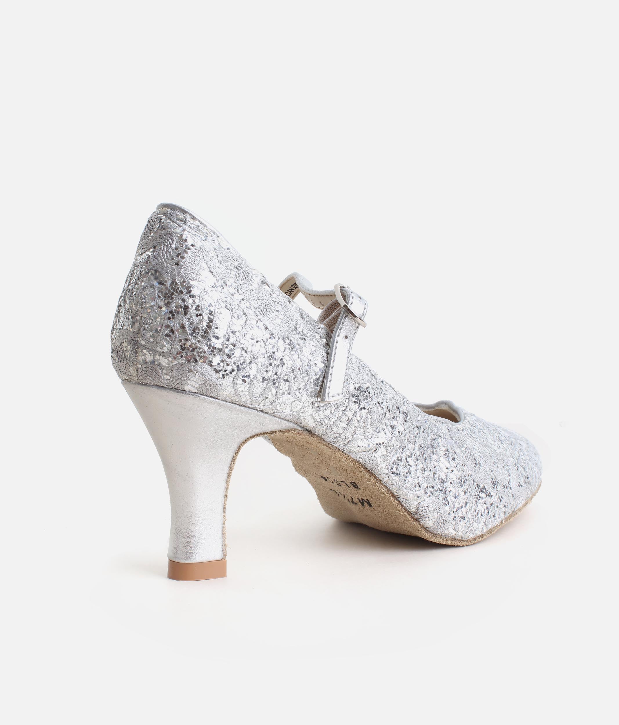 BL504 - Womens Ballroom Practice Shoes with Criss-Cross Straps & Suede Sole