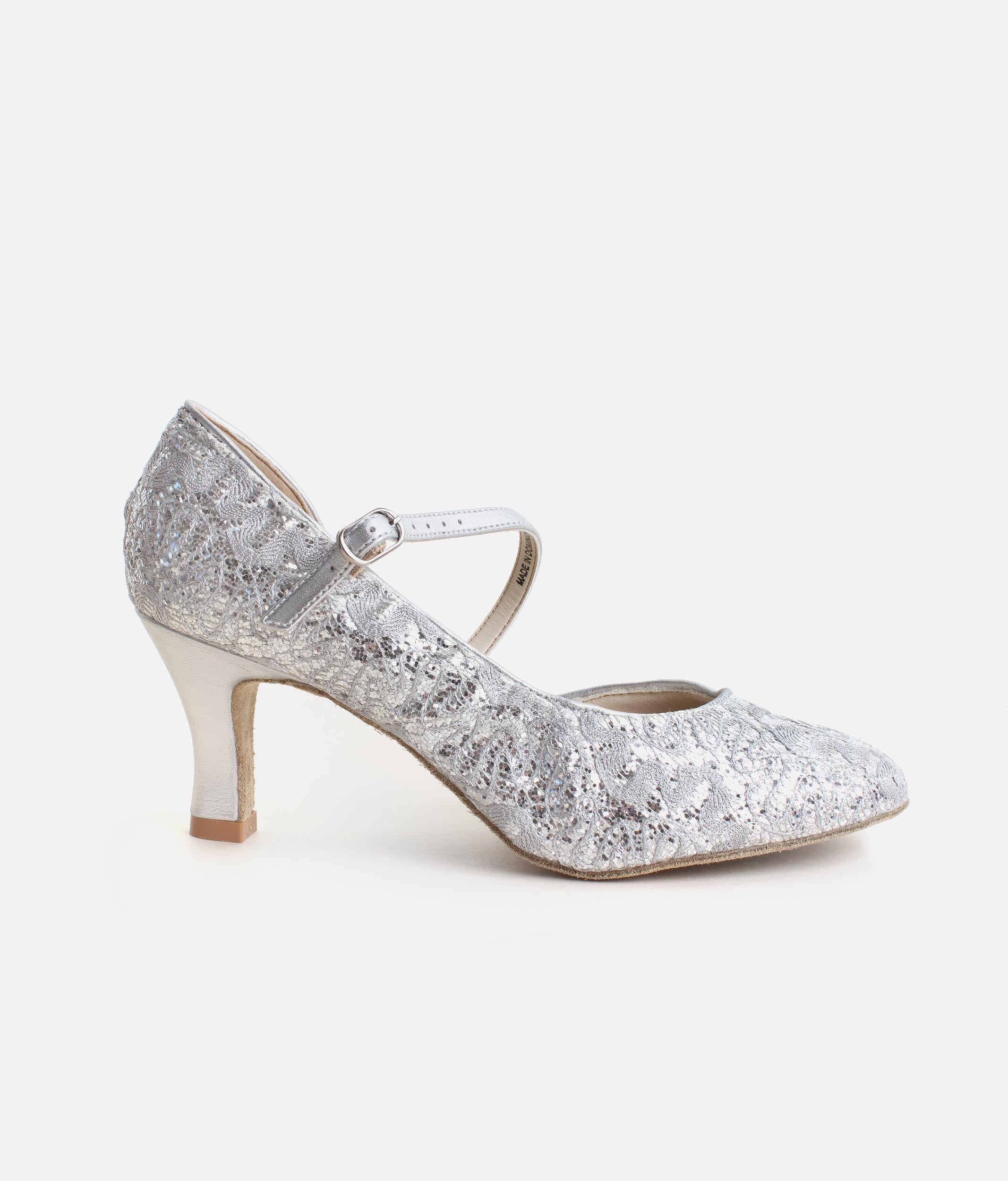 BL504 - Womens Ballroom Practice Shoes with Criss-Cross Straps & Suede Sole
