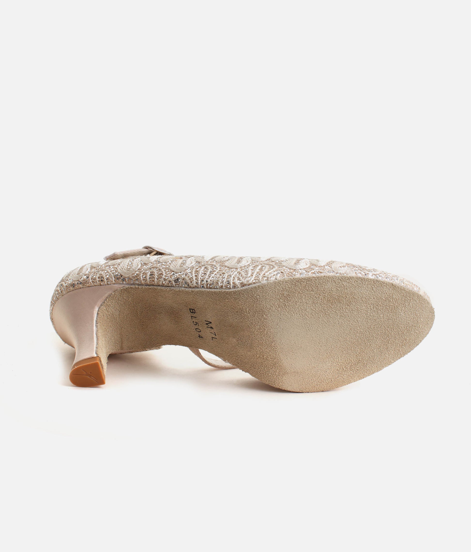 BL504 - Womens Ballroom Practice Shoes with Criss-Cross Straps & Suede Sole