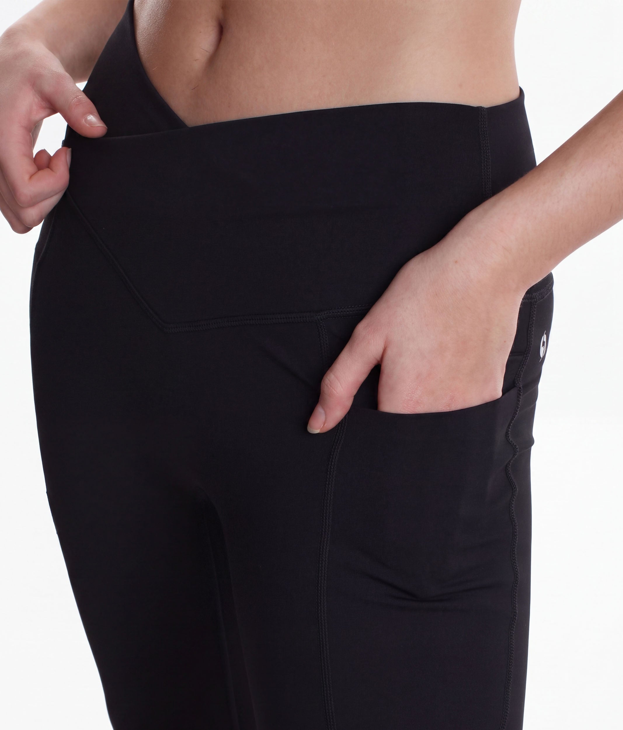 HOURGLASS FLARED LEGGINGS - Crisscross Curve-Enhancing Cut & Pockets