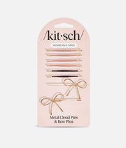 Metal Enamel Puffy Bow Bobby Pins, Cute Decorative Hair Accessories