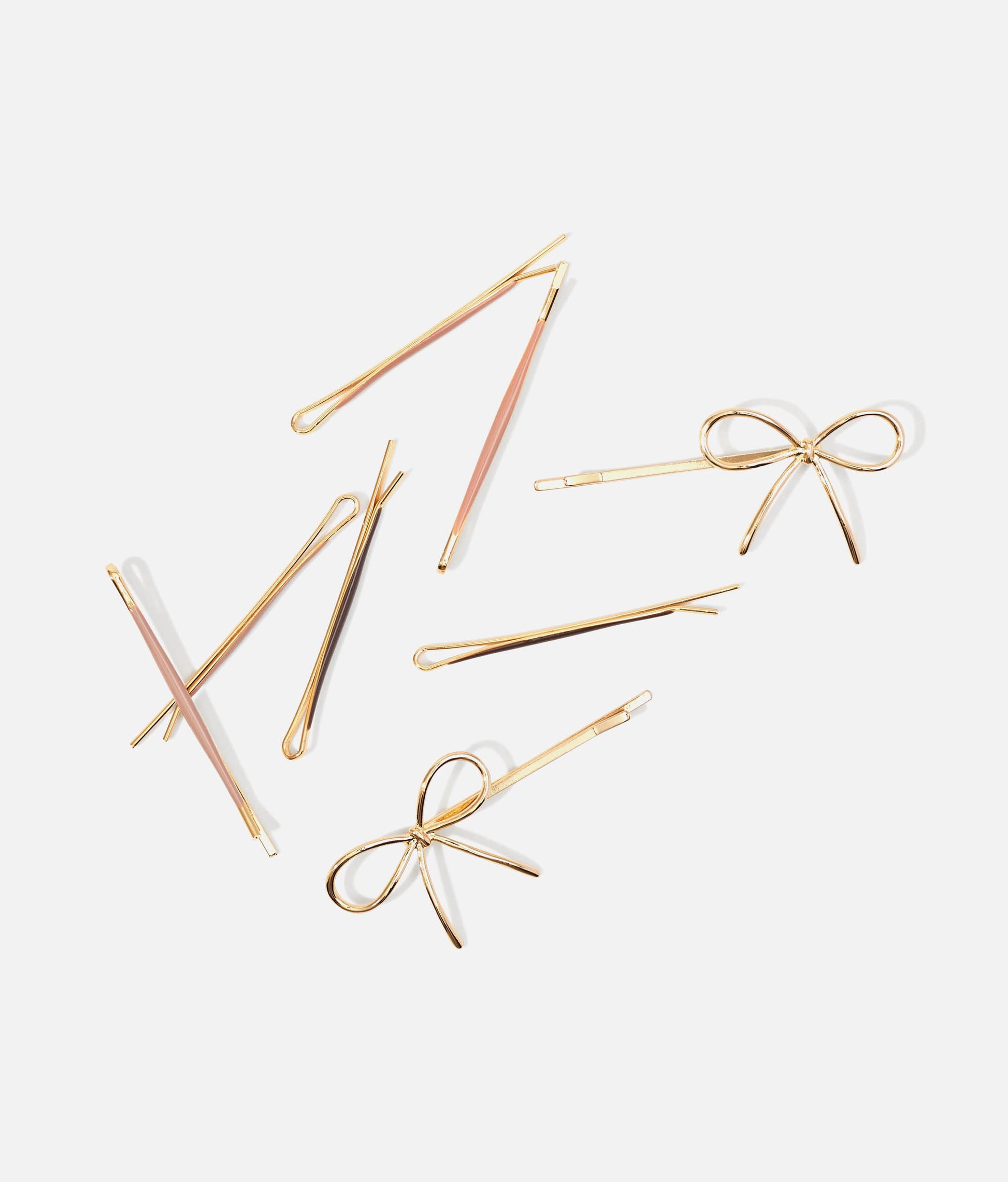 Metal Enamel Puffy Bow Bobby Pins, Cute Decorative Hair Accessories