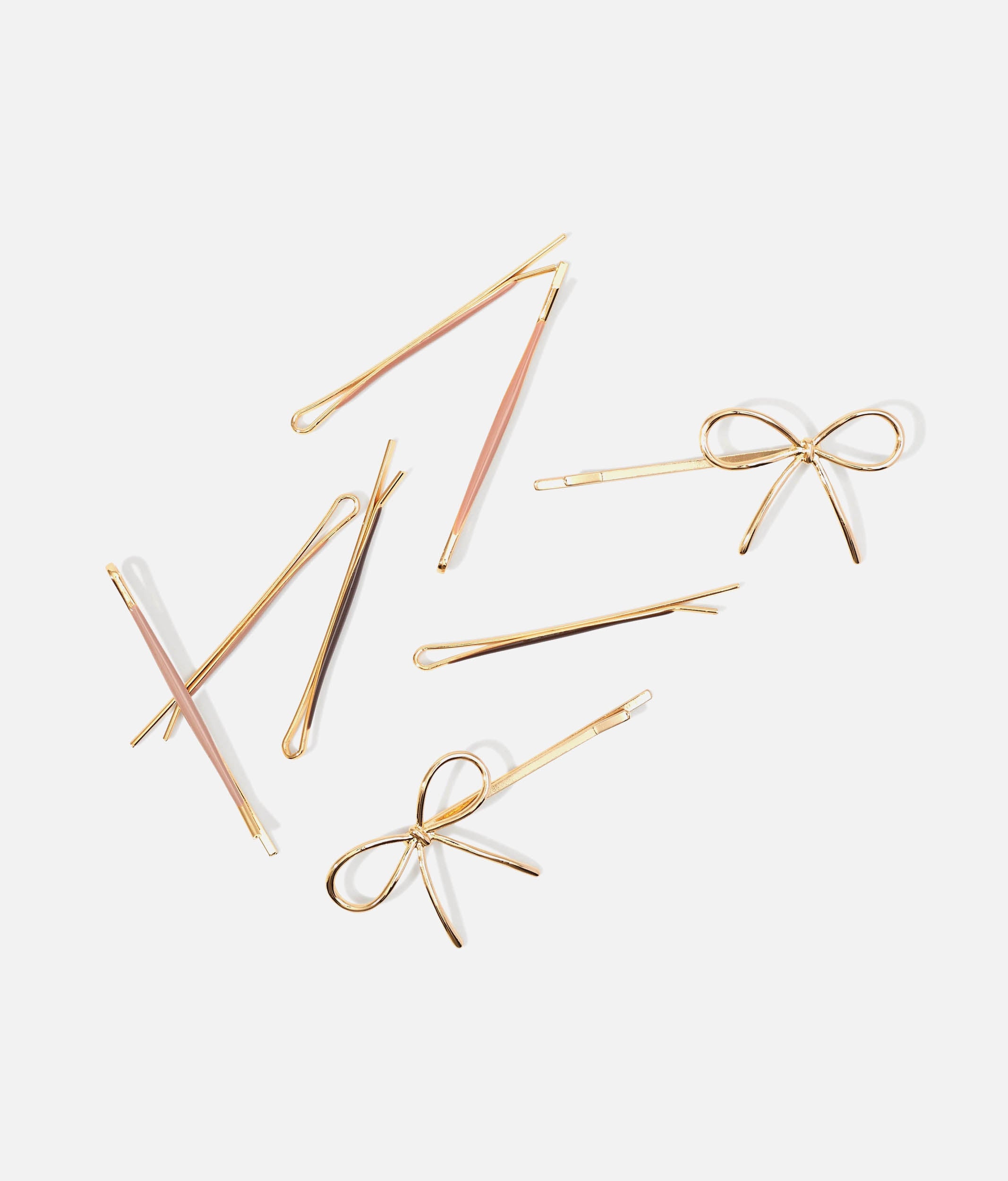 Metal Enamel Puffy Bow Bobby Pins, Cute Decorative Hair Accessories