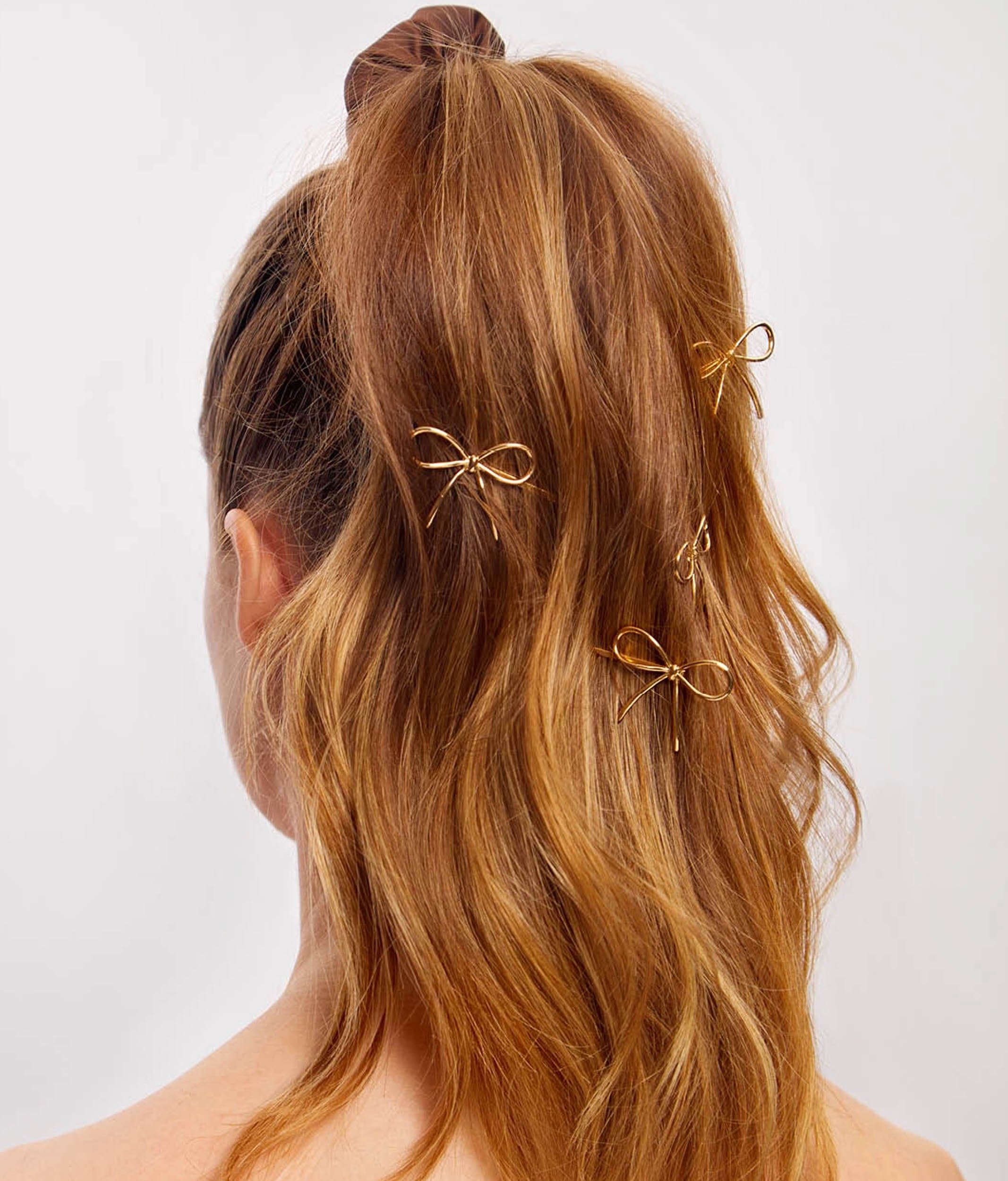 Metal Enamel Puffy Bow Bobby Pins, Cute Decorative Hair Accessories