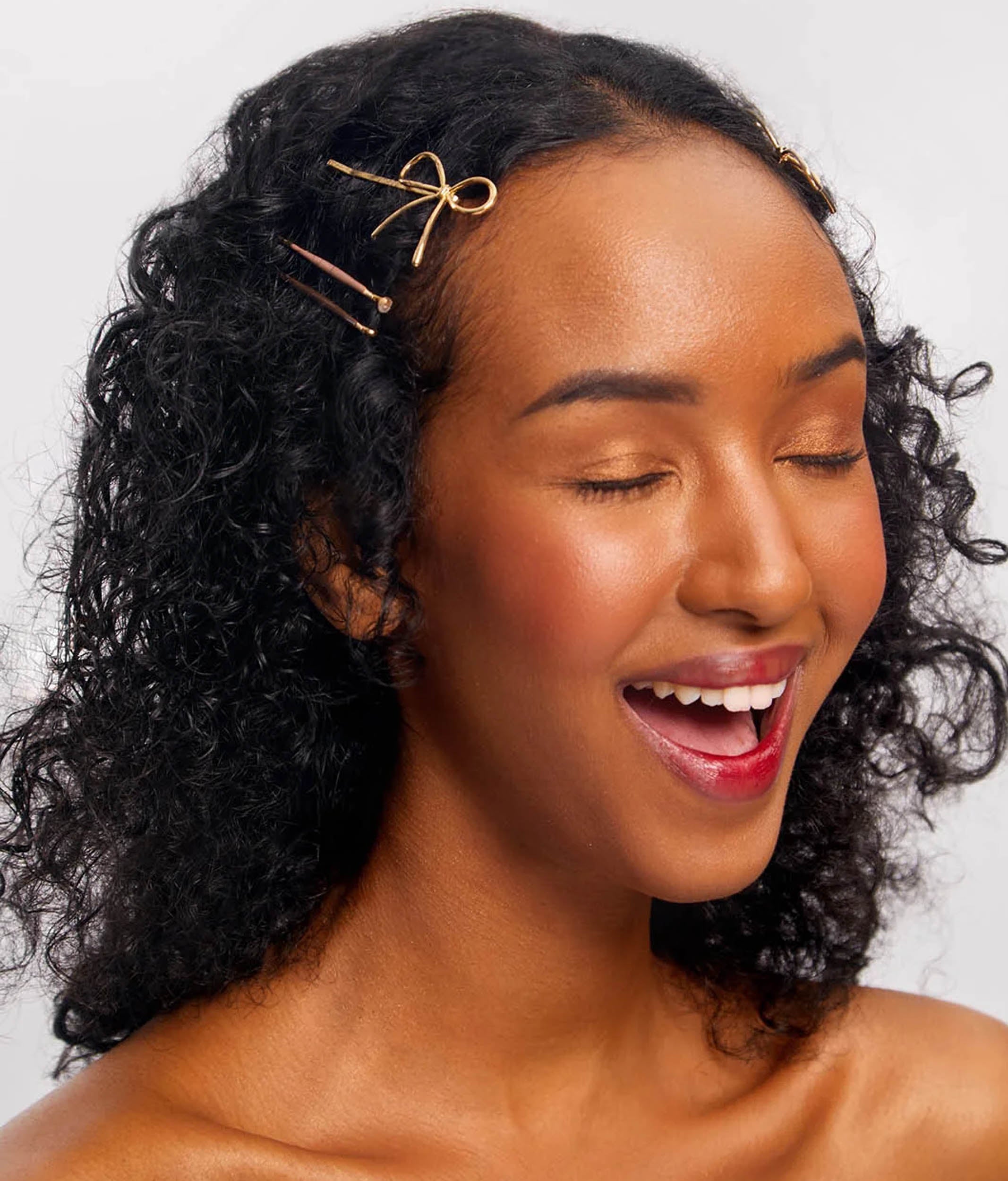 Metal Enamel Puffy Bow Bobby Pins, Cute Decorative Hair Accessories