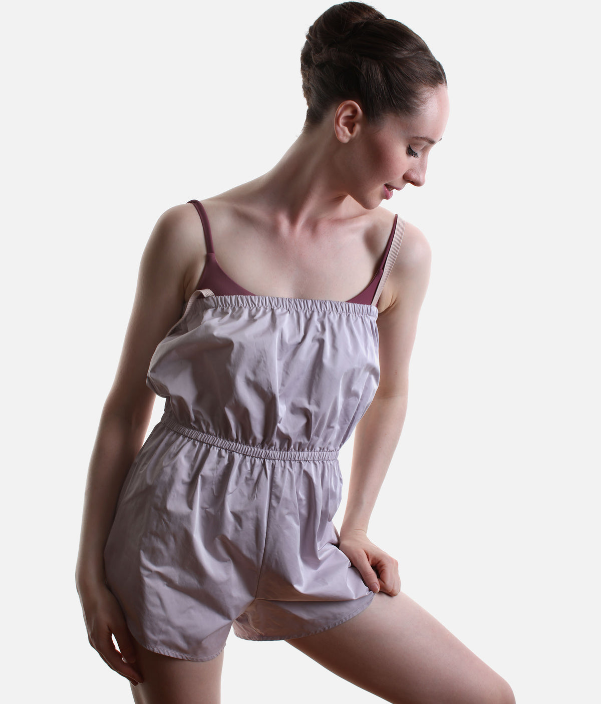Pull-On Micro Romper for Ballet Warm-Ups