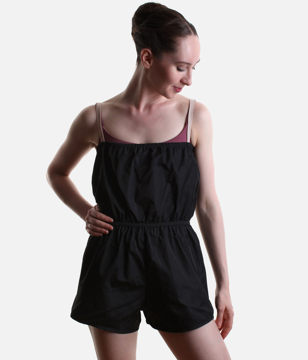Pull-On Micro Romper for Ballet Warm-Ups