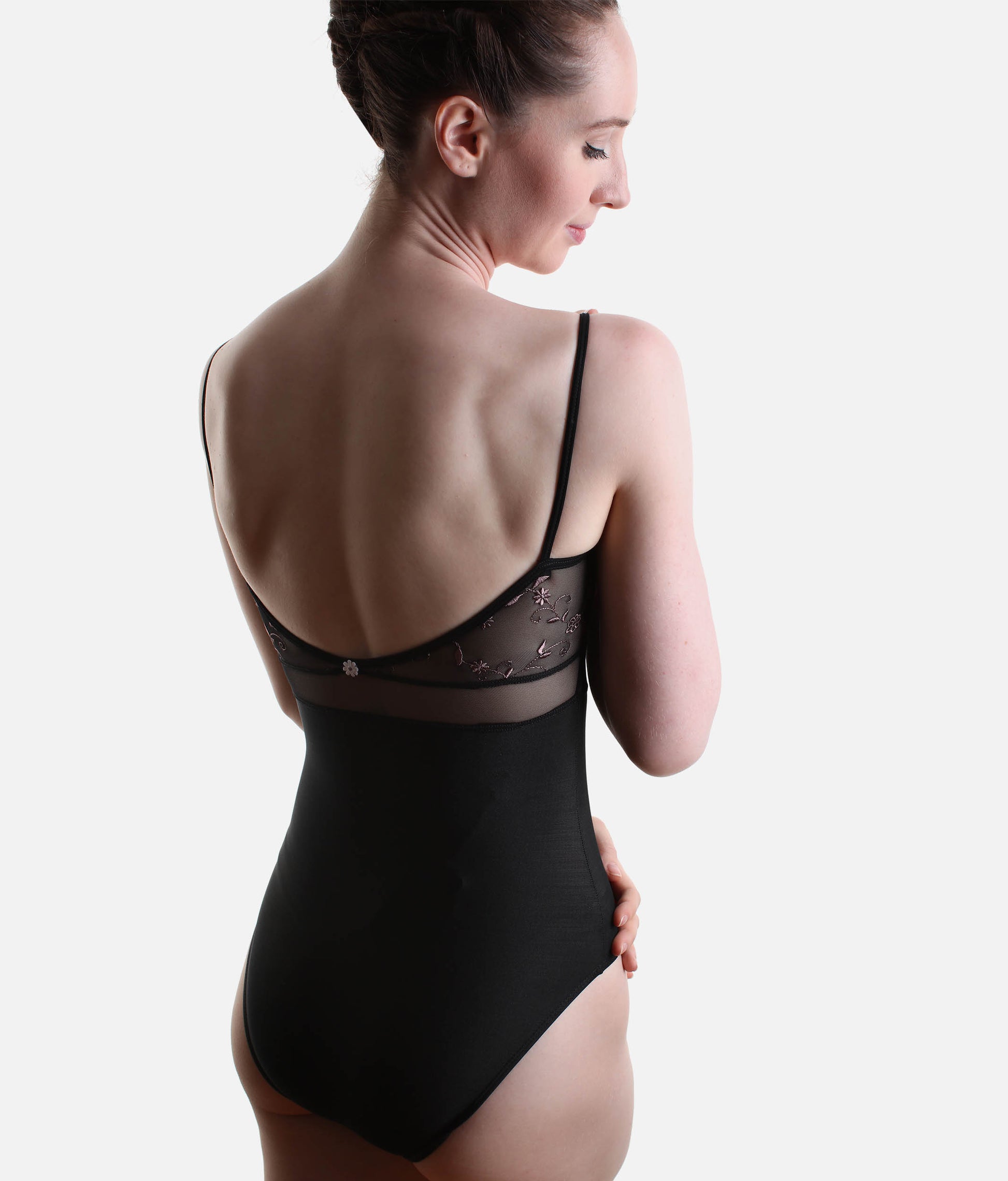 Black Ballet Leotard with Premium Stretch Fabric - BRIGID CL Nero