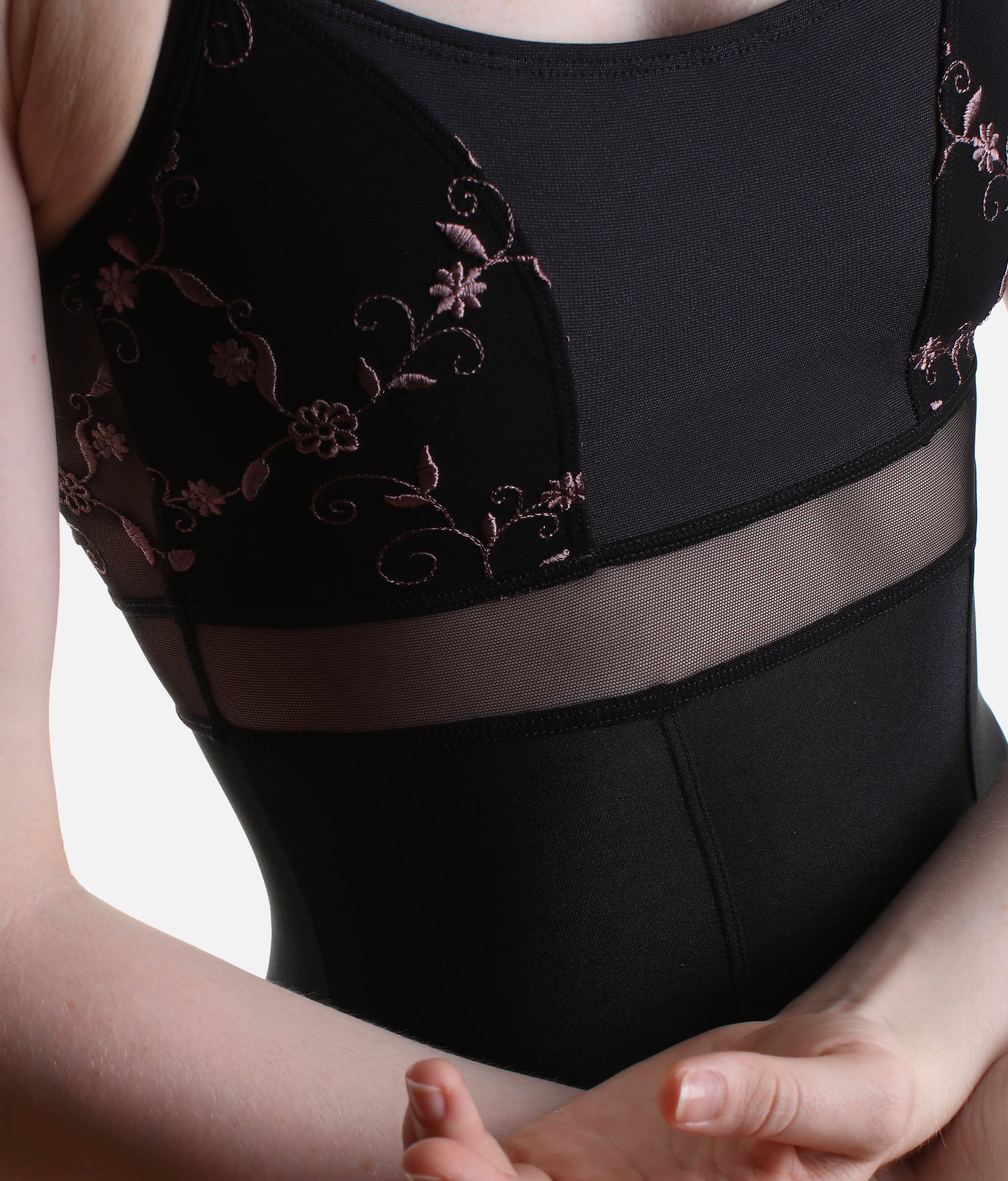Black Ballet Leotard with Premium Stretch Fabric - BRIGID CL Nero