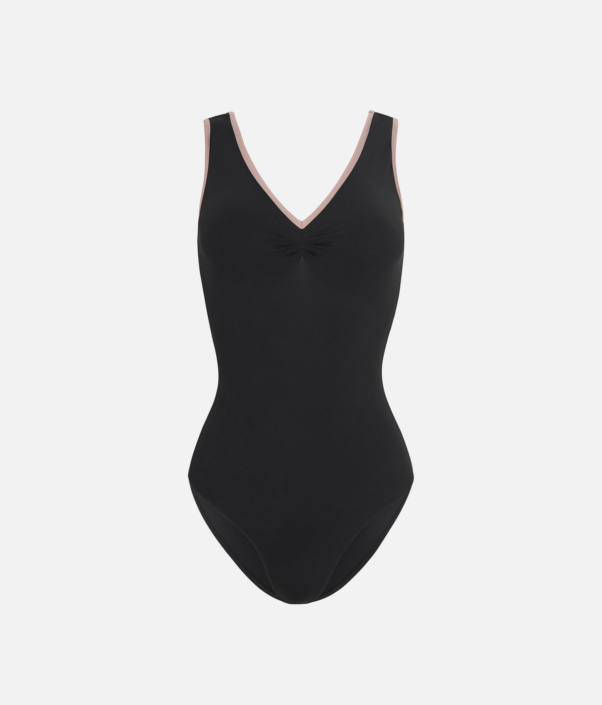 Black Pinch-Front Ballet Leotard - BRISA