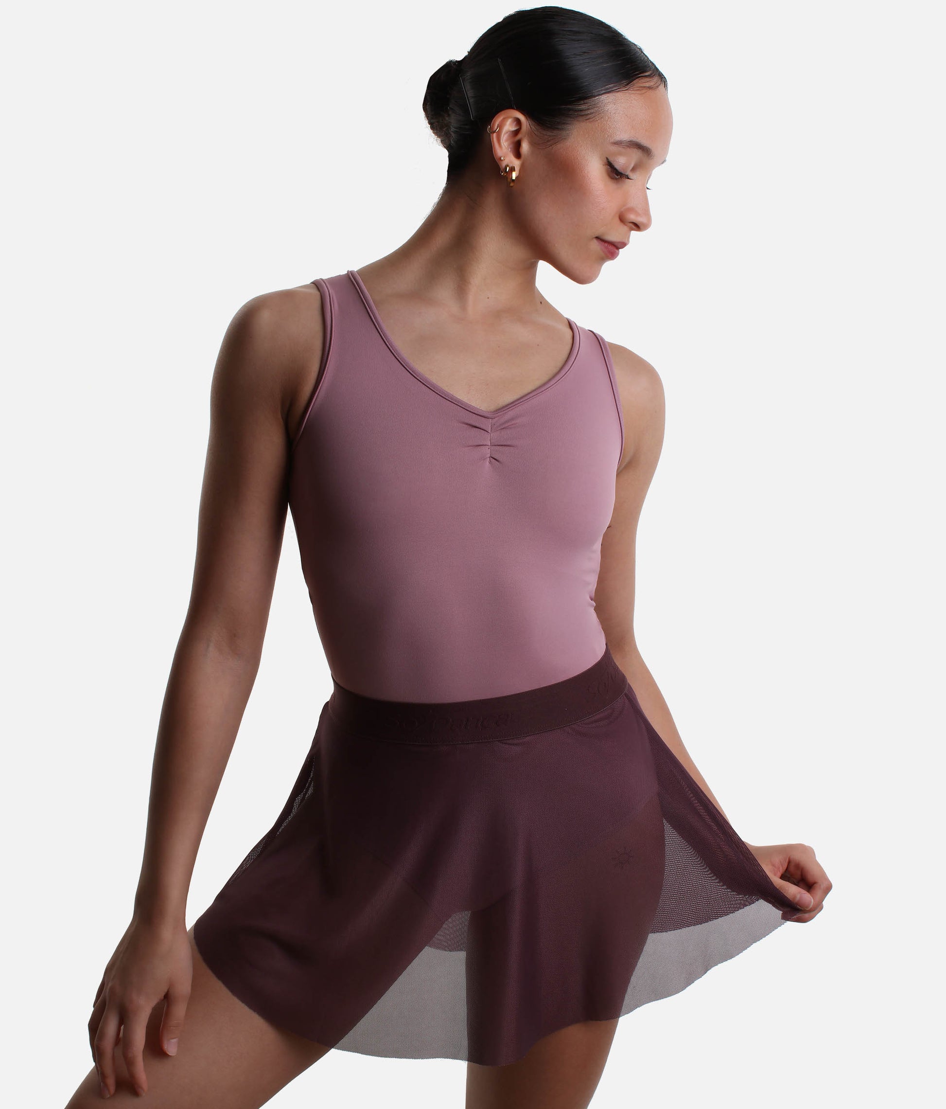 NARA Mesh Pull-On Ballet Skirt, Lightweight Rehearsal Skirt - BY78