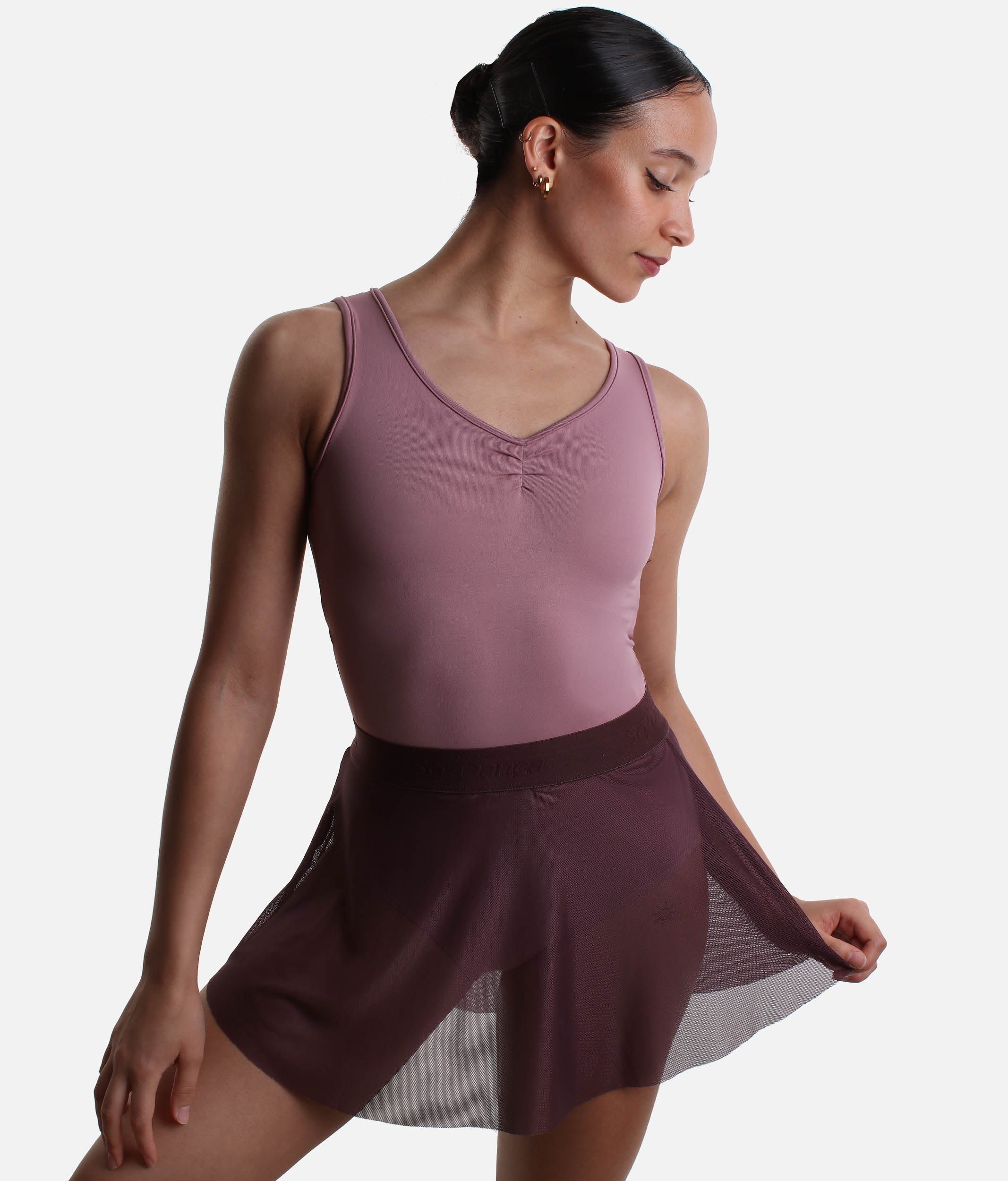 NARA Mesh Pull-On Ballet Skirt, Lightweight Rehearsal Skirt - BY78
