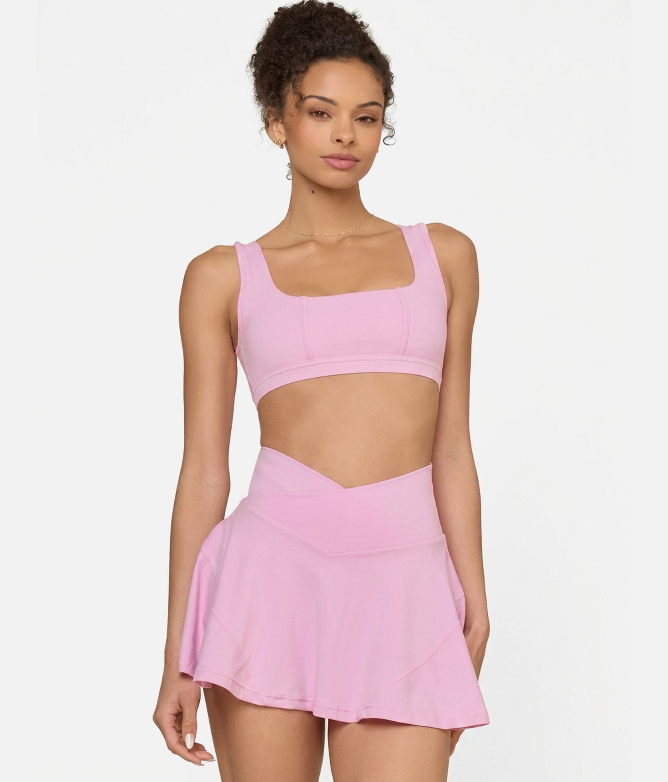HOURGLASS TWIRL SKORT - Crisscross High-waisted Design with Built-in Shorts