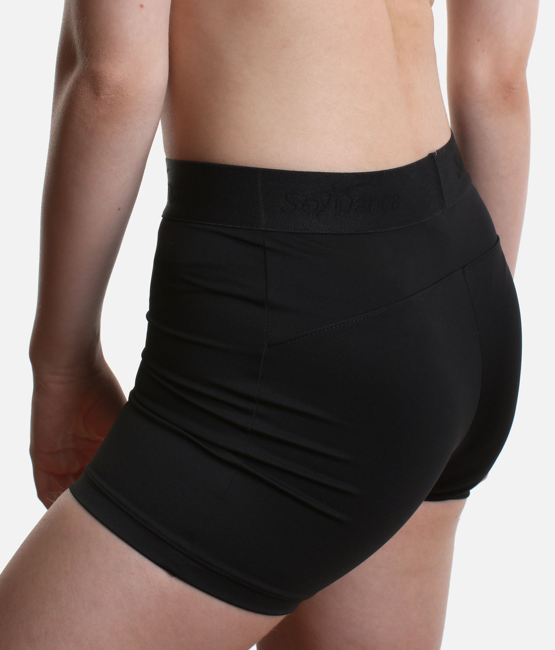 Women’s Microfiber Dance Shorts, Branded Waistband - BY104