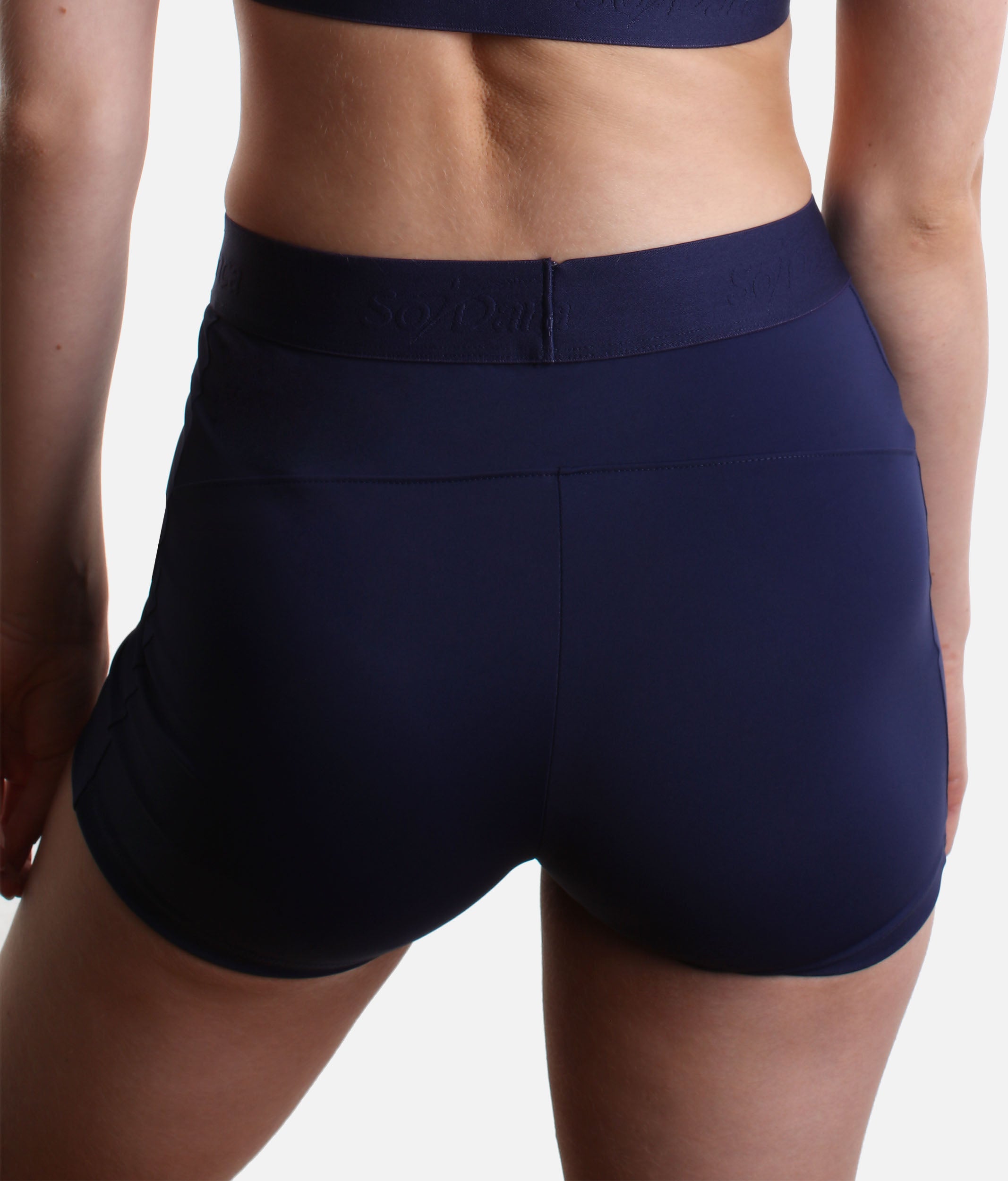 Women’s Microfiber Dance Shorts, Branded Waistband - BY104