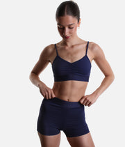 Women’s Microfiber Dance Shorts, Branded Waistband - BY104