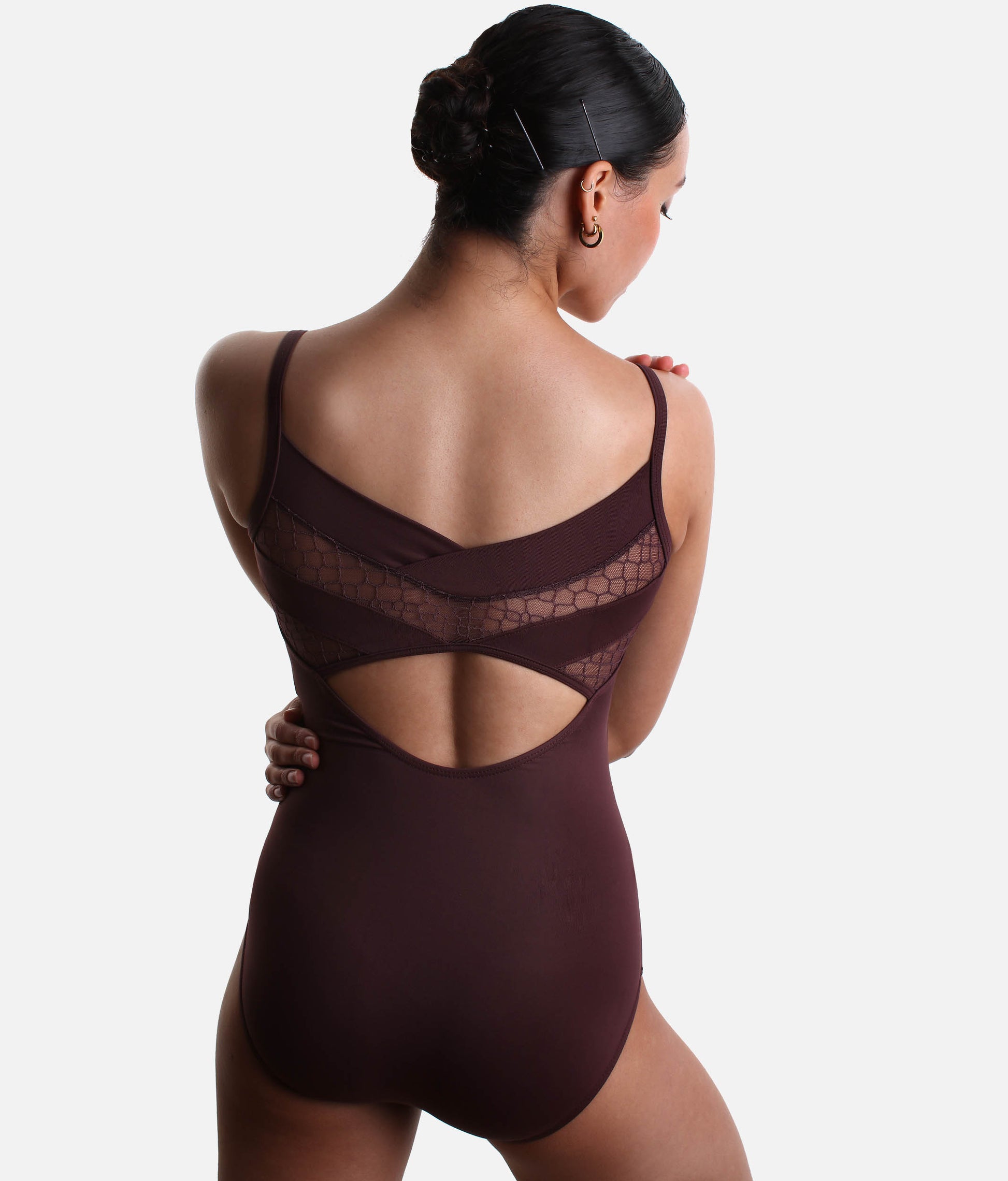 RAVENA Camisole Ballet Leotard with Elegant Mesh Back Design - BY64