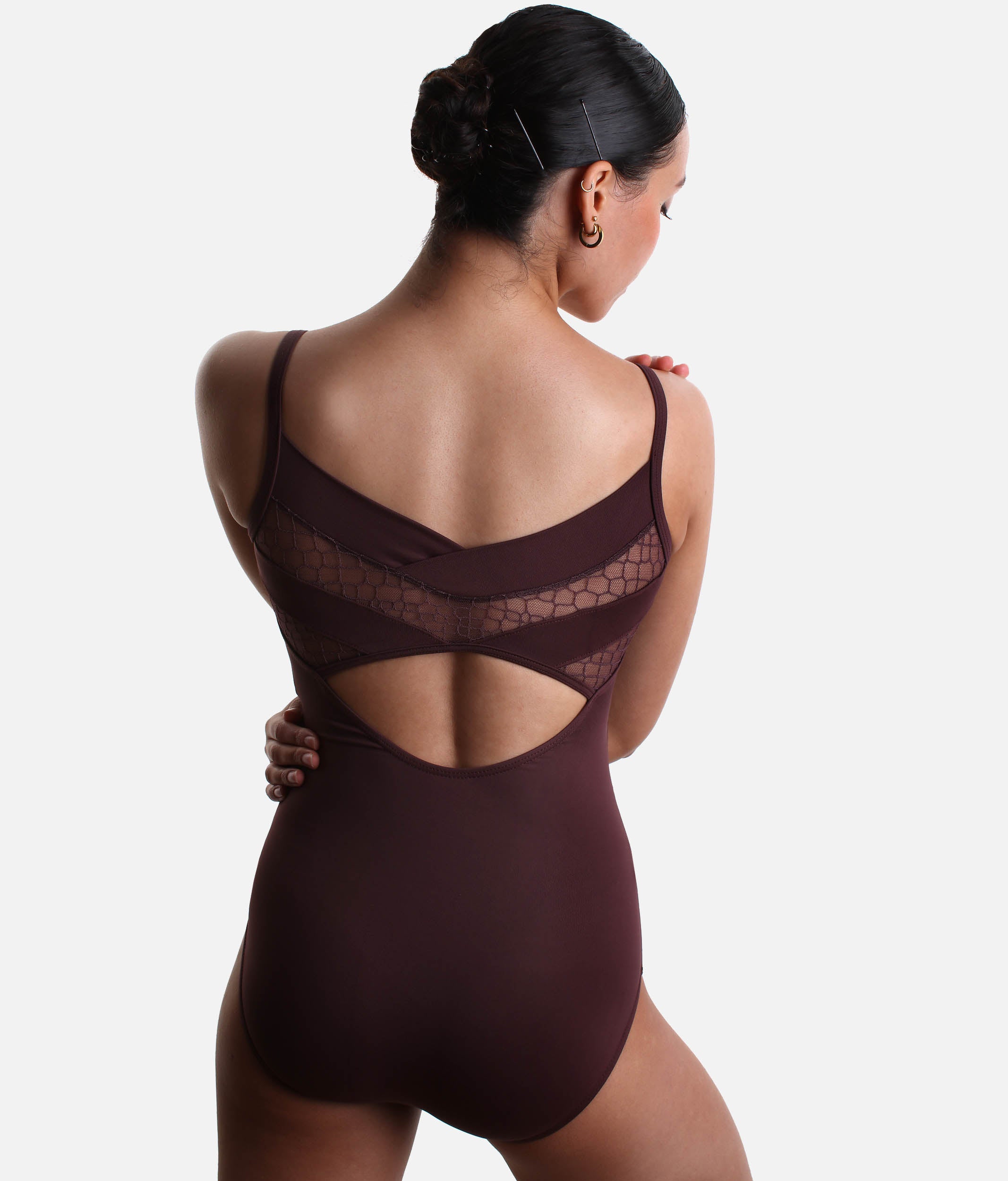 RAVENA Camisole Ballet Leotard with Elegant Mesh Back Design - BY64
