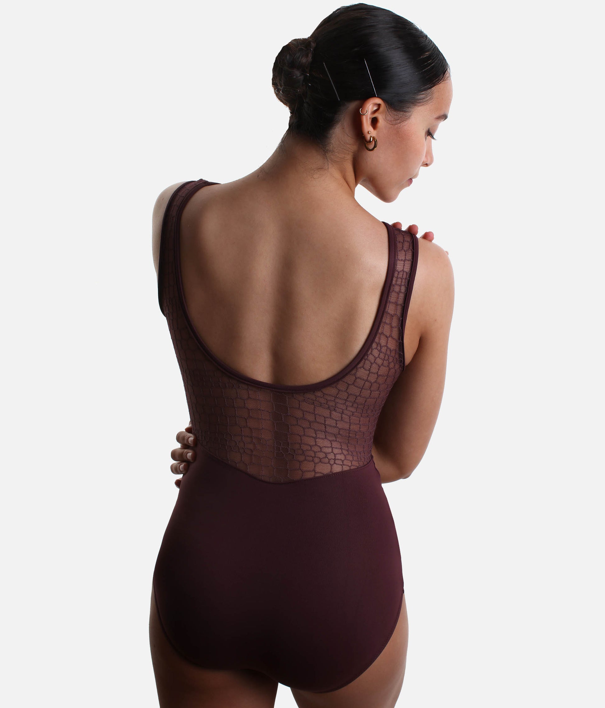 SUELI Professional Dance Leotard with Mesh Inserts Details - BY68