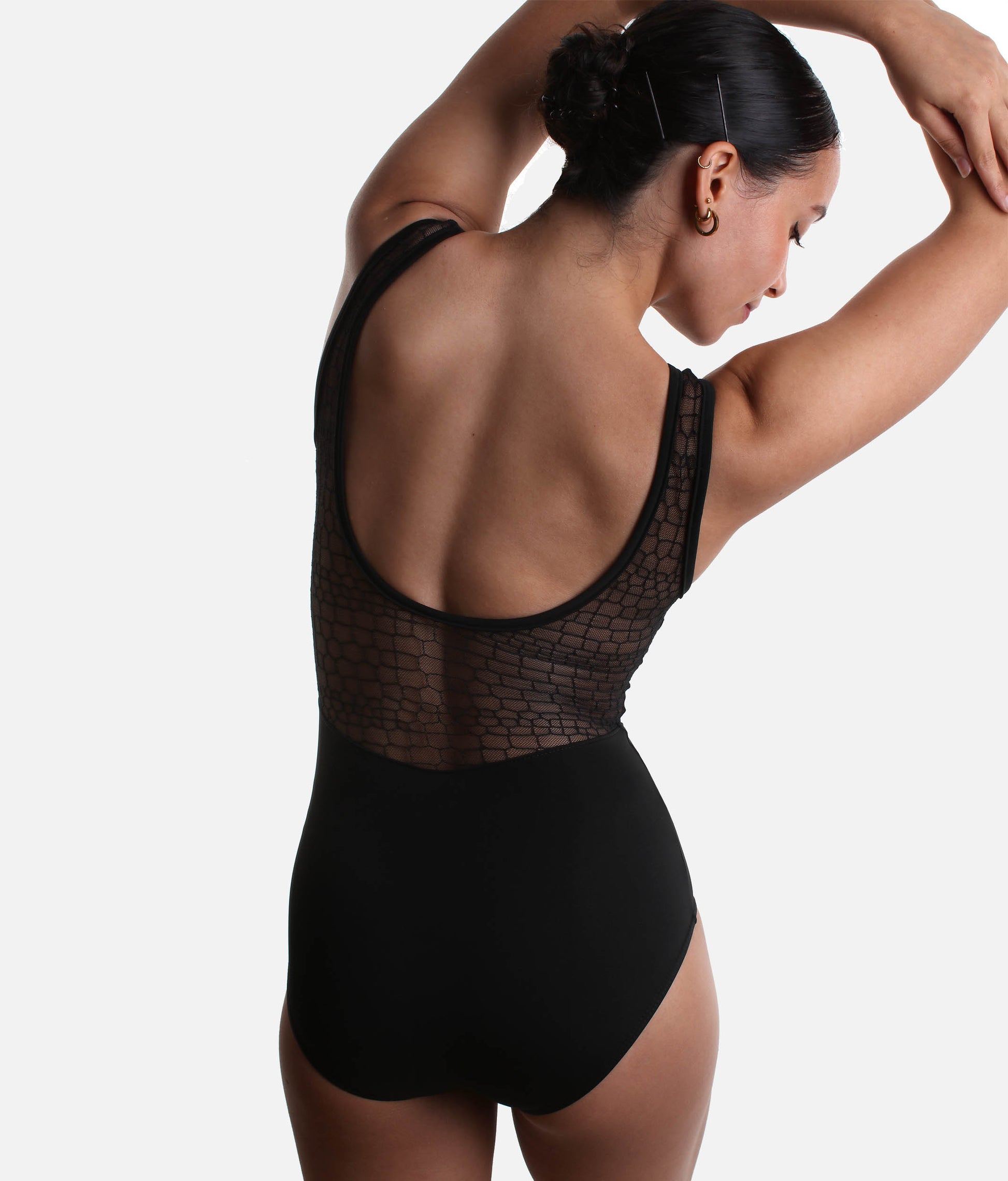 SUELI Professional Dance Leotard with Mesh Inserts Details - BY68
