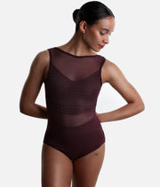 SUELI Professional Dance Leotard with Mesh Inserts Details - BY68