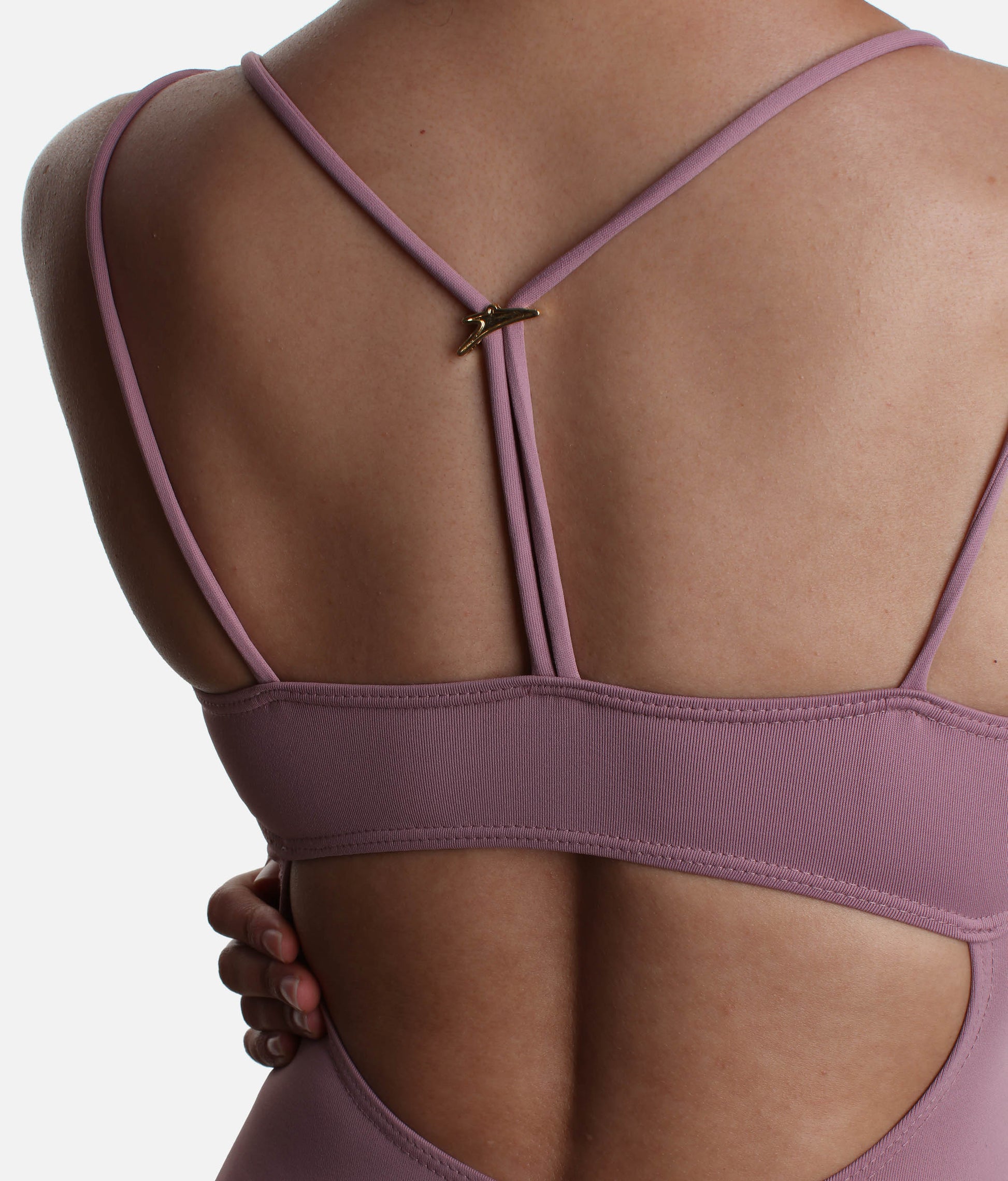 YOHANA Camisole V-Neck Leotard with Open Back Design - BY73