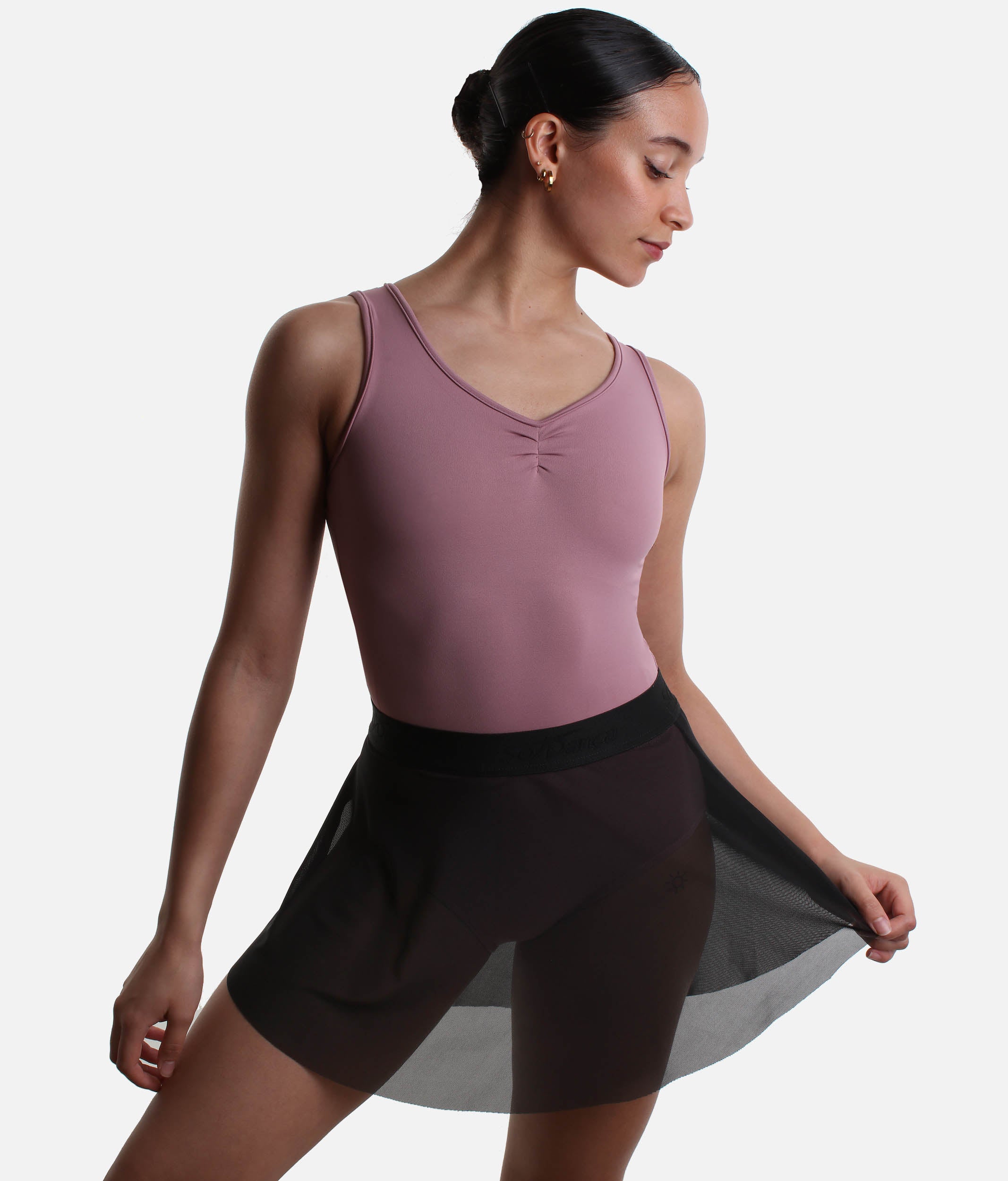 NARA Mesh Pull-On Ballet Skirt, Lightweight Rehearsal Skirt - BY78