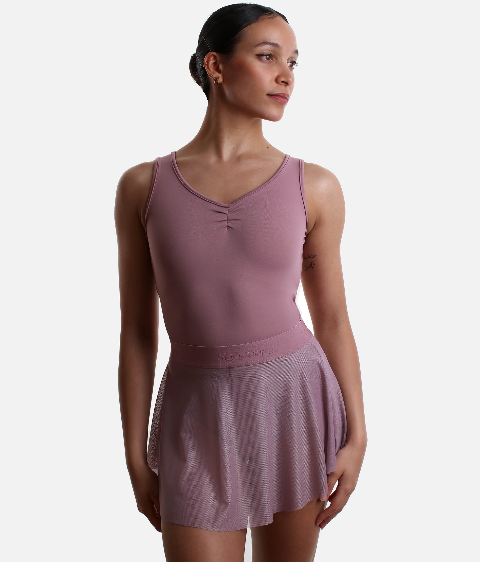 NARA Mesh Pull-On Ballet Skirt, Lightweight Rehearsal Skirt - BY78