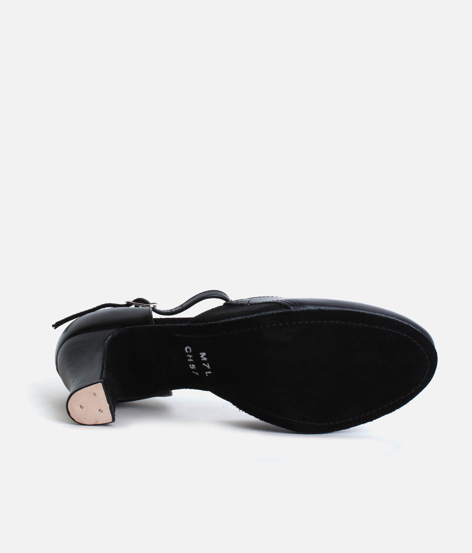 CH57 - T-Strap Character Shoes, 2.5" Heel, Suede Sole & Cushioned Suppor