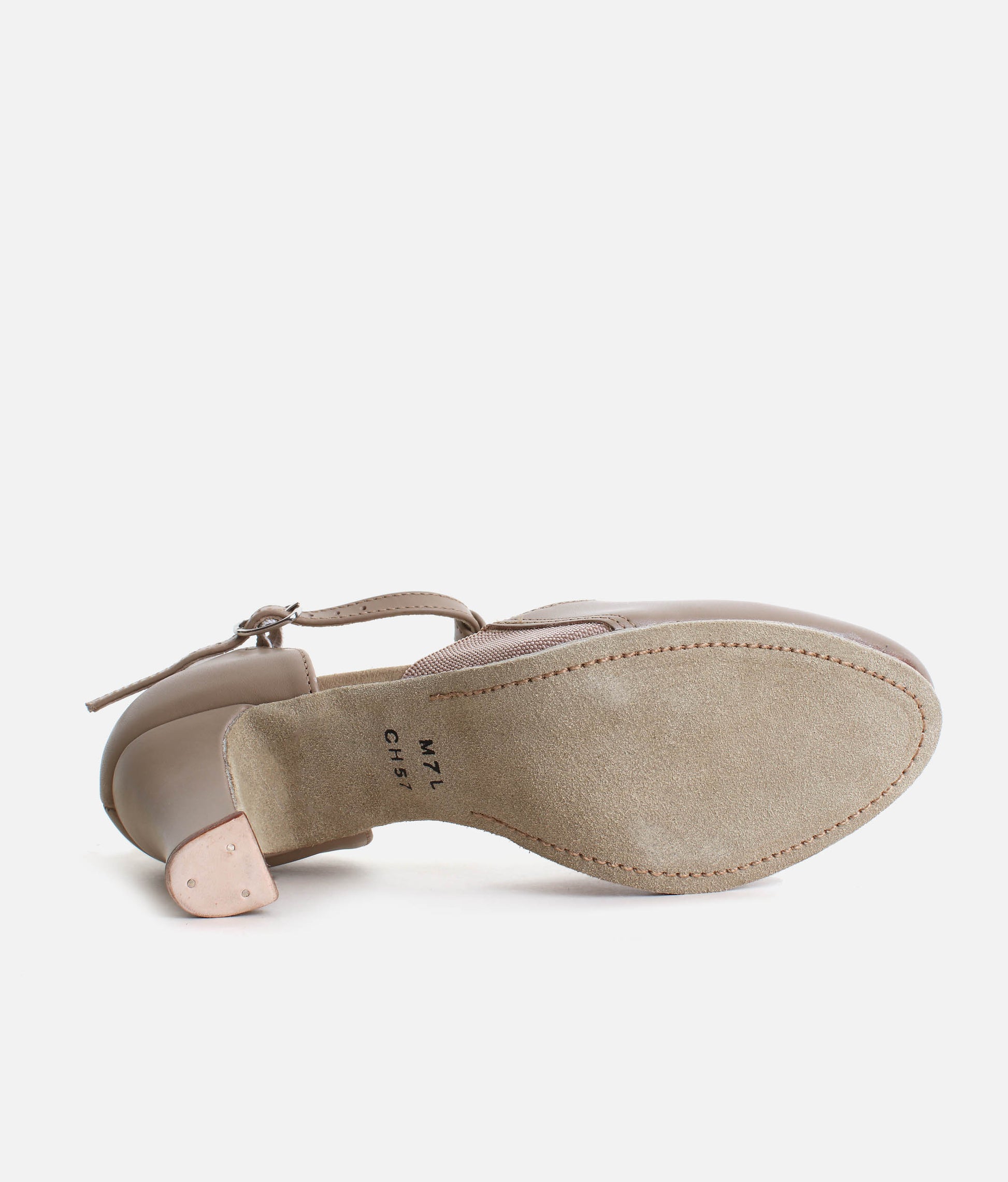 CH57 - T-Strap Character Shoes, 2.5" Heel, Suede Sole & Cushioned Suppor