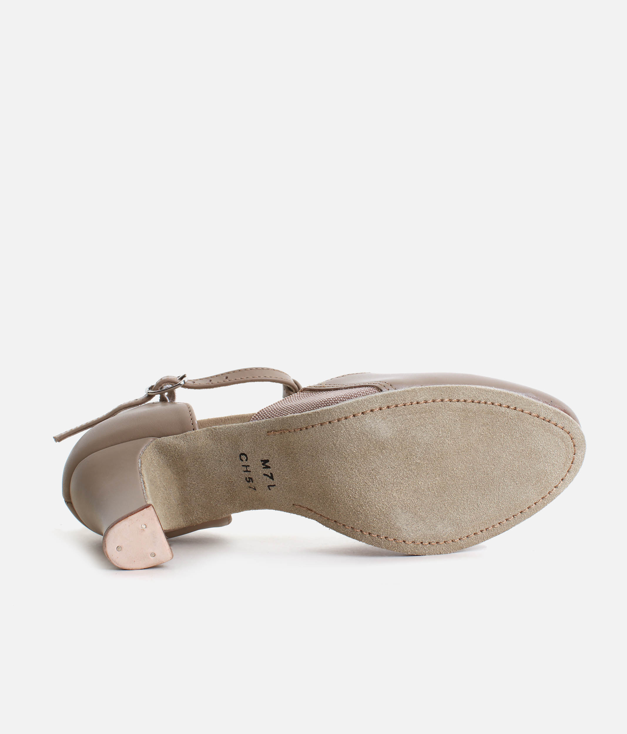 CH57 - T-Strap Character Shoes, 2.5" Heel, Suede Sole & Cushioned Suppor