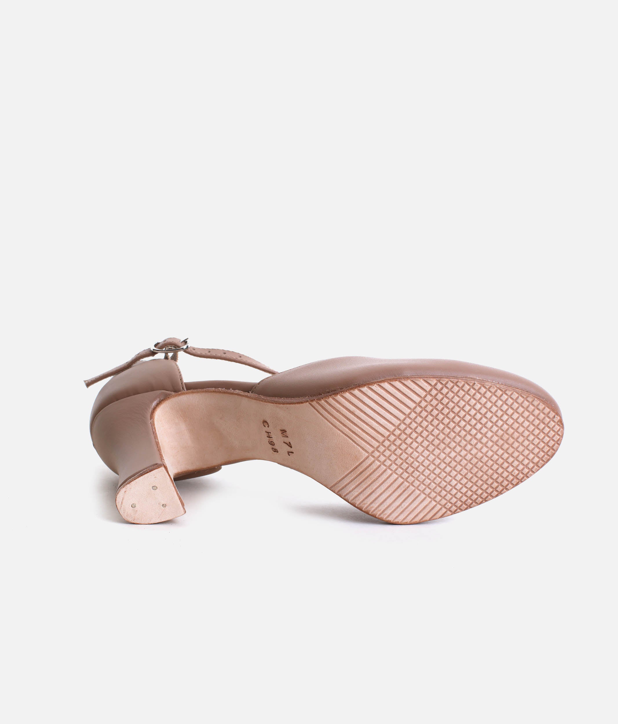 CH98 - High Heel T-Strap Character Dance Shoes, Premium Leather Upper