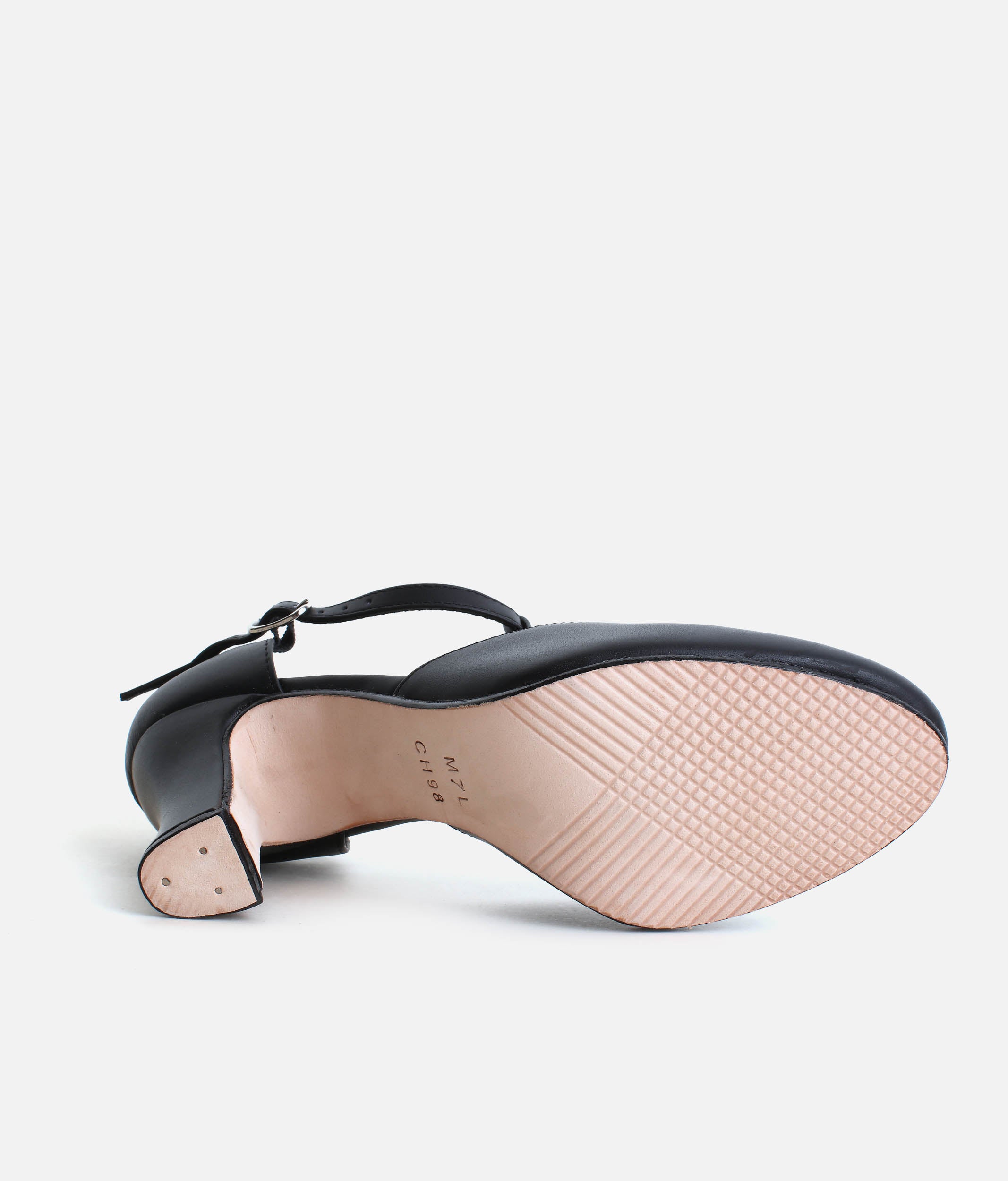 CH98 - High Heel T-Strap Character Dance Shoes, Premium Leather Upper