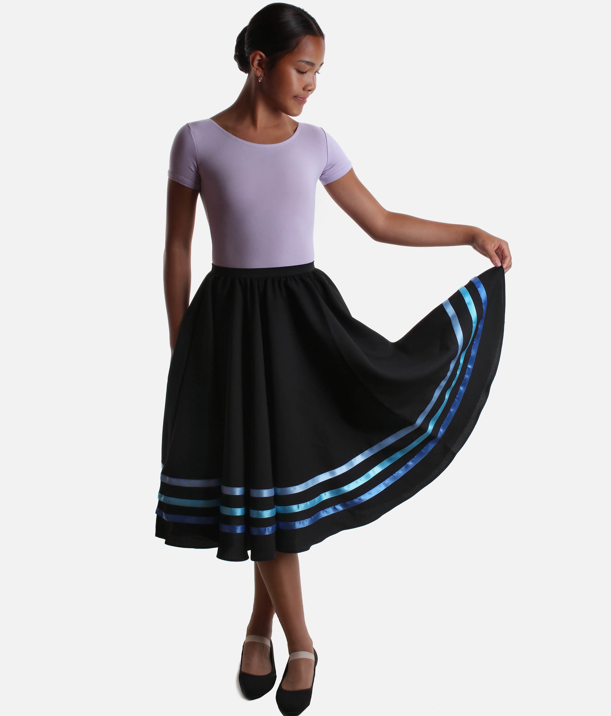 RAD & ISTD Character Dance Skirt - Blue or Pink Ribbons - Dance World