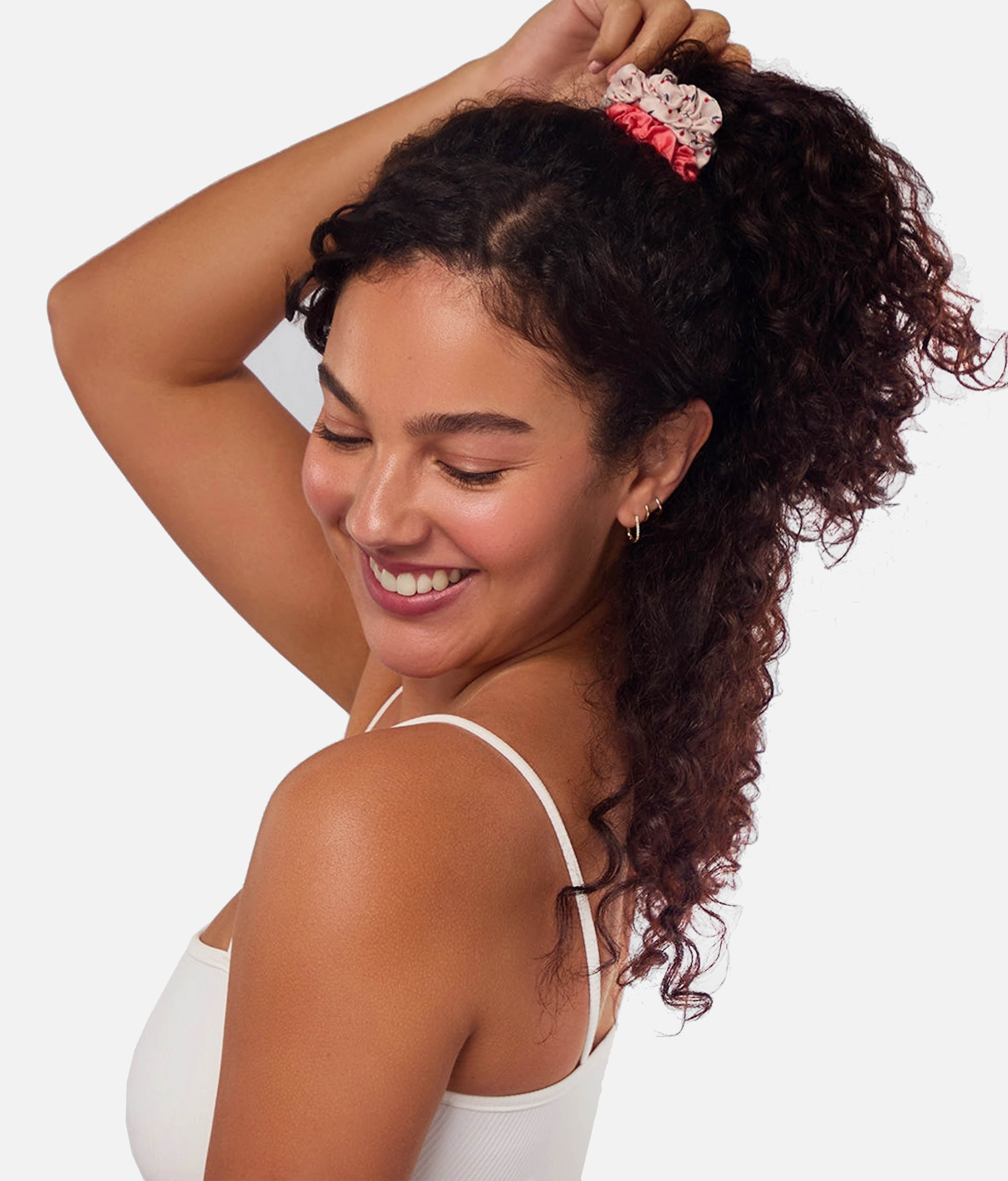 Petite SATIN SCRUNCHIES, 5pc Gentle, Stylish & Crease-Free Ties