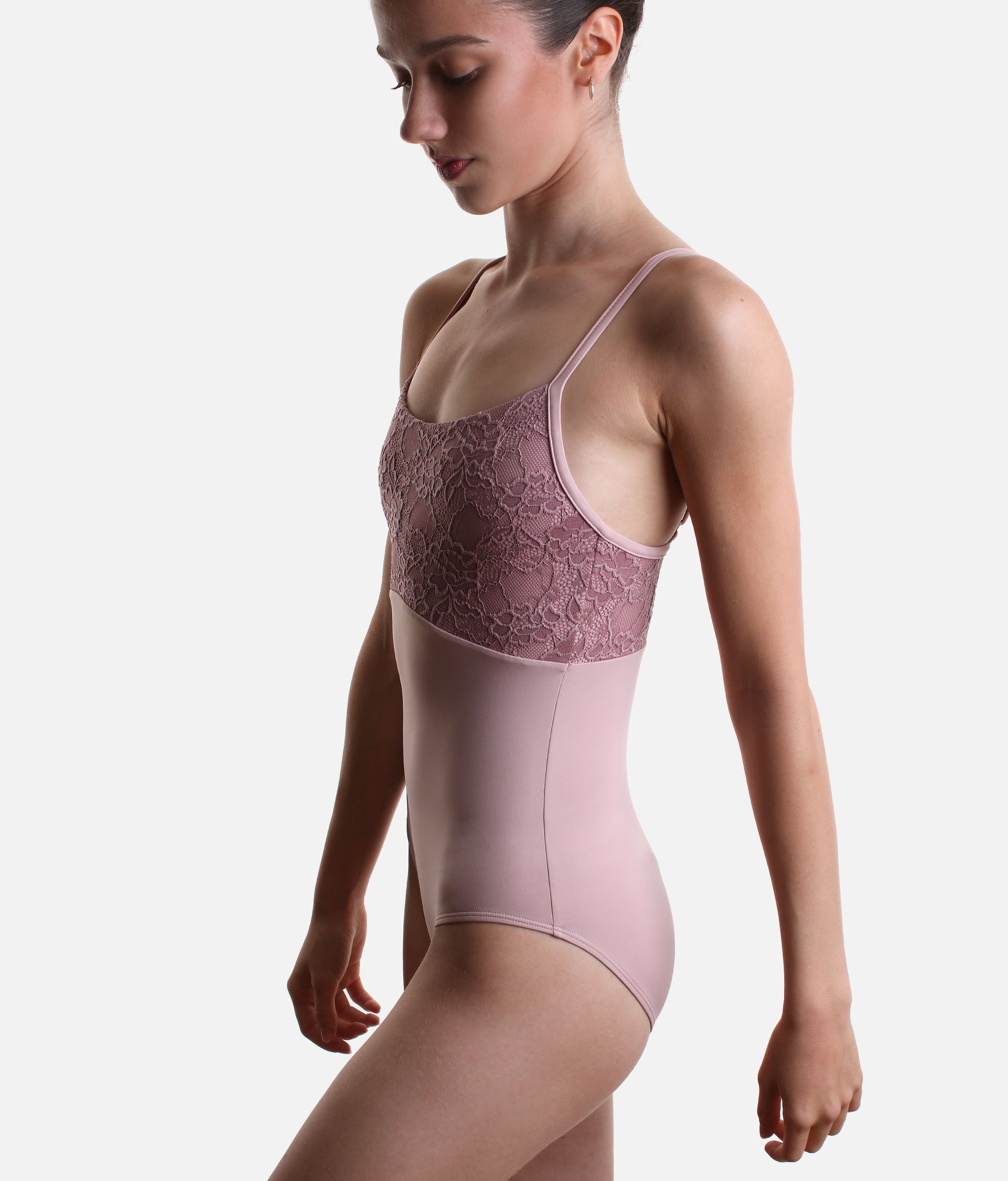 CHLOE ROSE Lace Ballet Leotard, Adjustable Strap Camisole