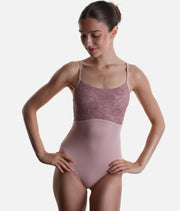 CHLOE ROSE Lace Ballet Leotard, Adjustable Strap Camisole