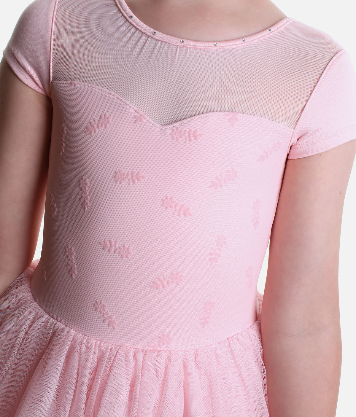 Girls Nora Floral Cap Sleeve Tutu Dress in Candy Pink - CL20012