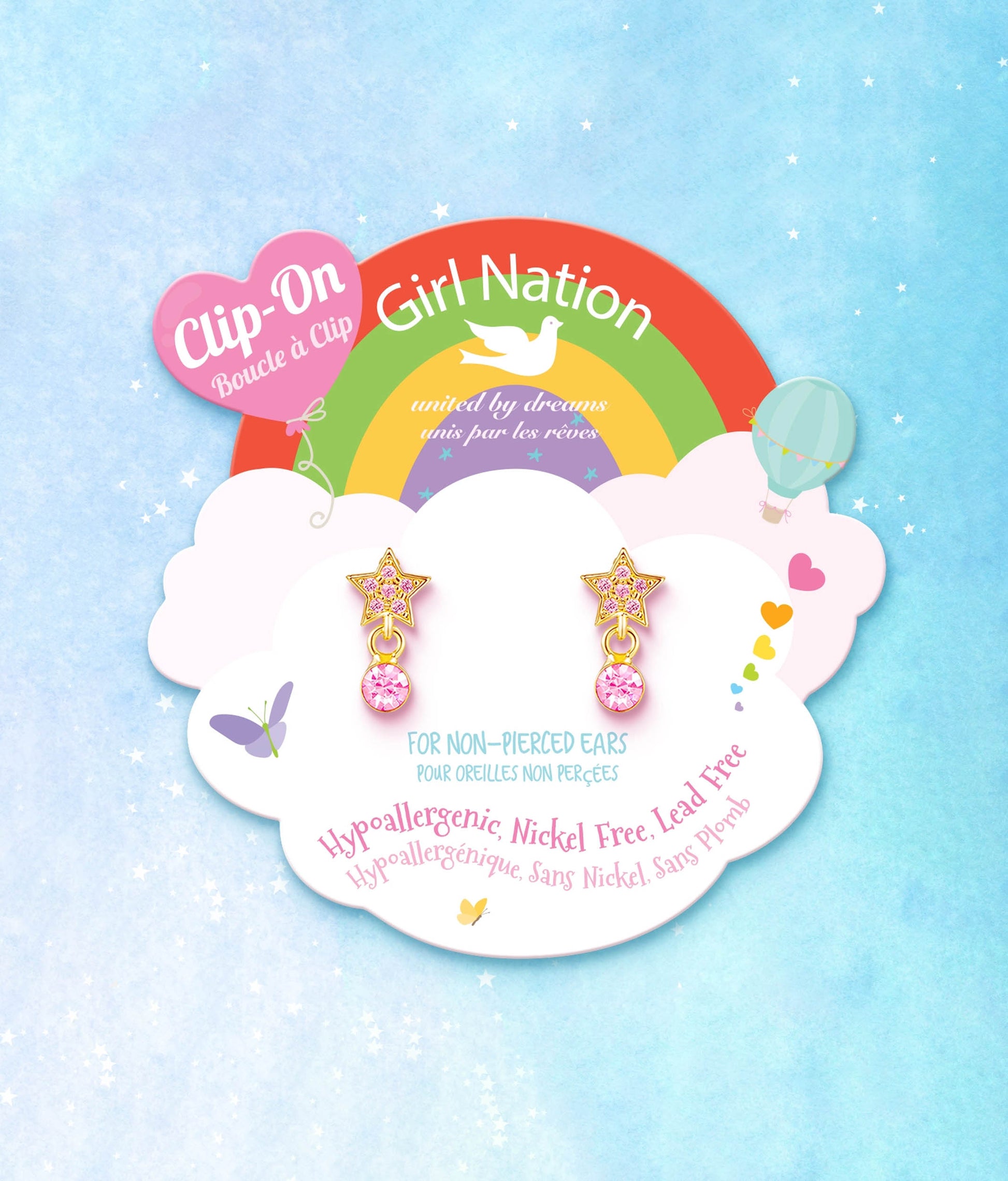Clip On Earrings  for Girls – Little Luxe Star Drop