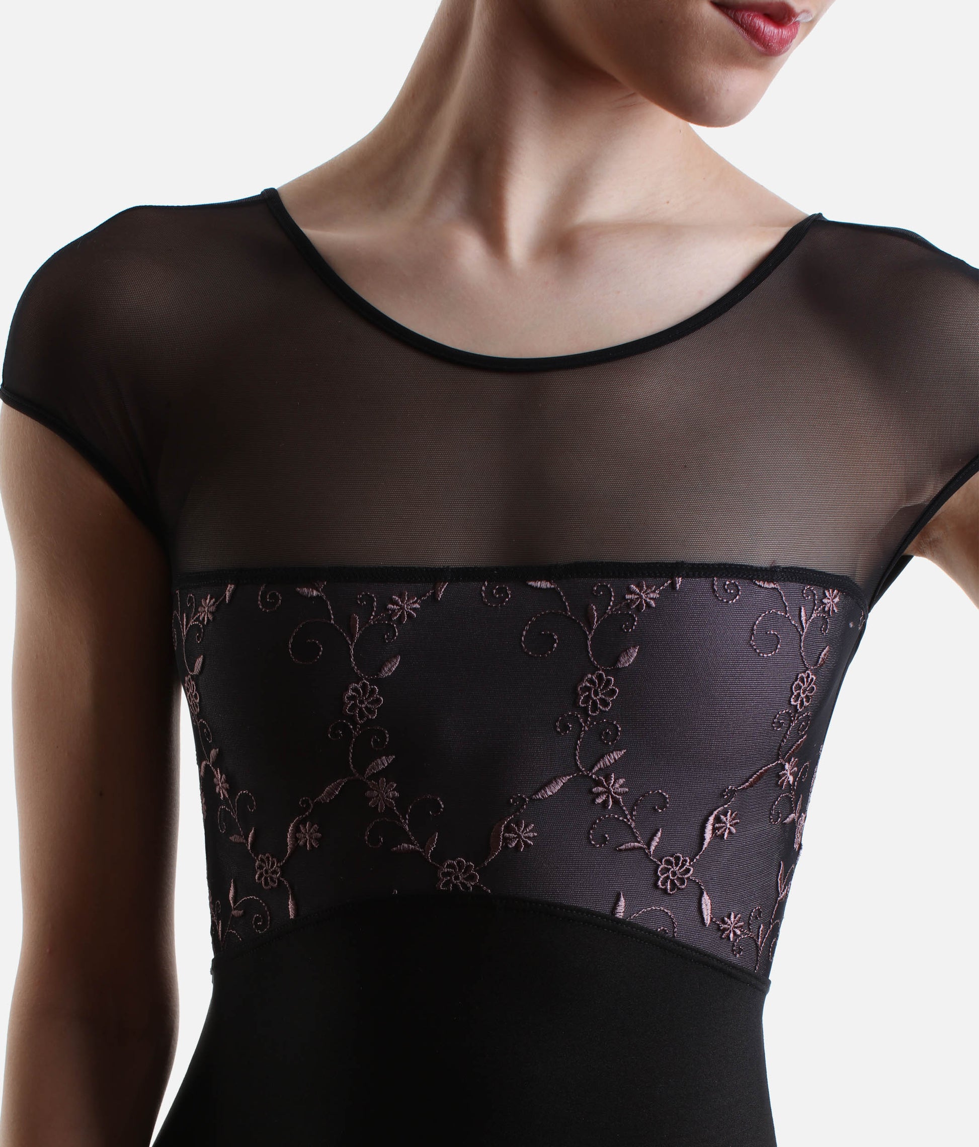 Luxury Italian Ballet Leotard with Signature Twisted Back - CONCORDIA CL Nero