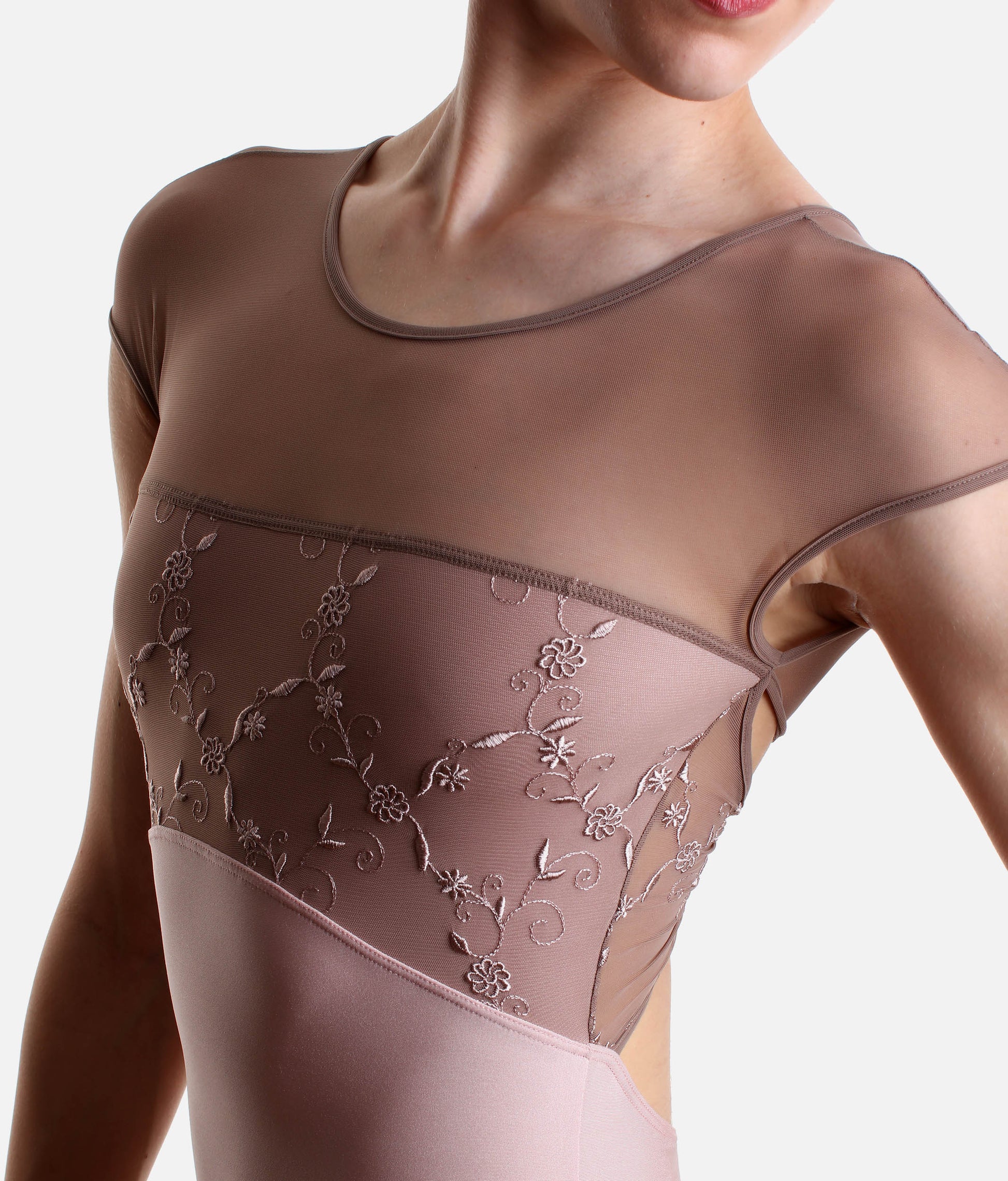 Cup Sleeve Ballet Leotard with Premium Stretch Fabric - CONCORDIA CL Rose
