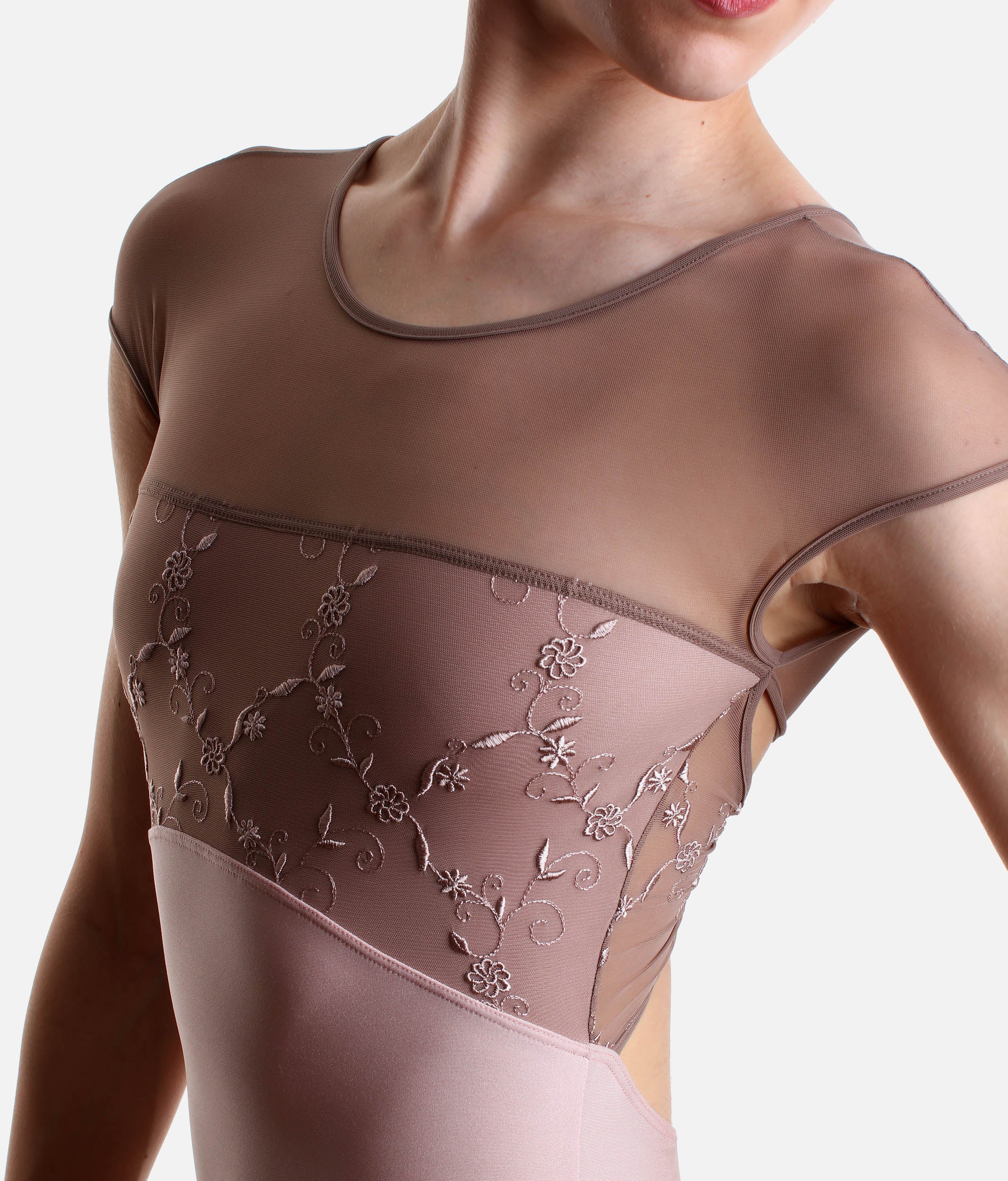 Cup Sleeve Ballet Leotard with Premium Stretch Fabric - CONCORDIA CL Rose