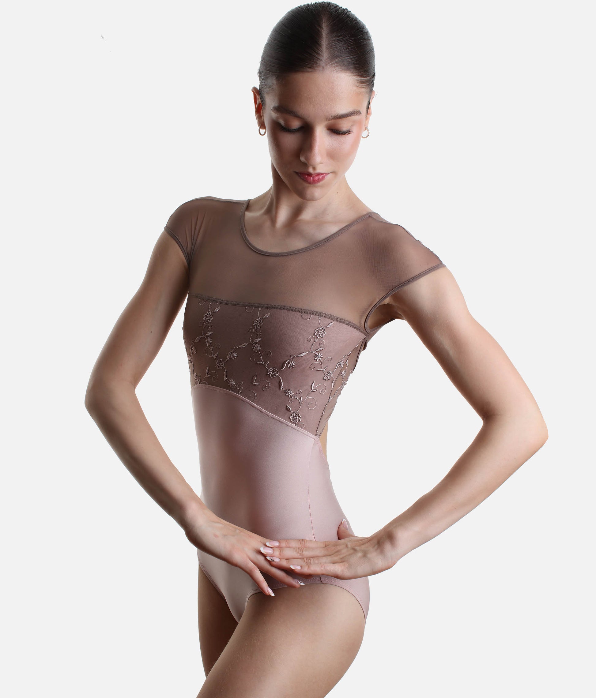 Cup Sleeve Ballet Leotard with Premium Stretch Fabric - CONCORDIA CL Rose
