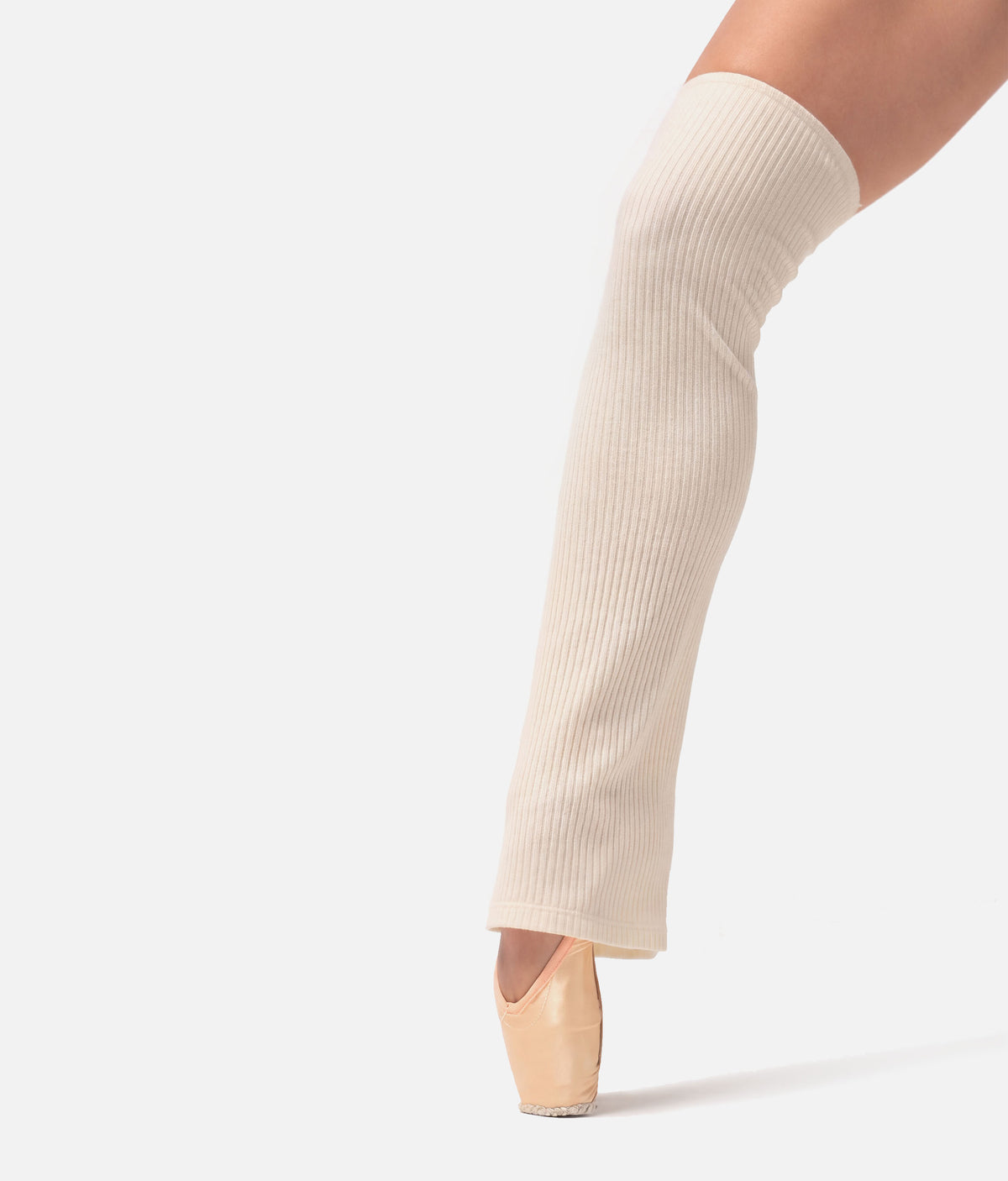 Mara Dancewear Knit Legwarmers – 65cm in Soft Pink & Light Cream