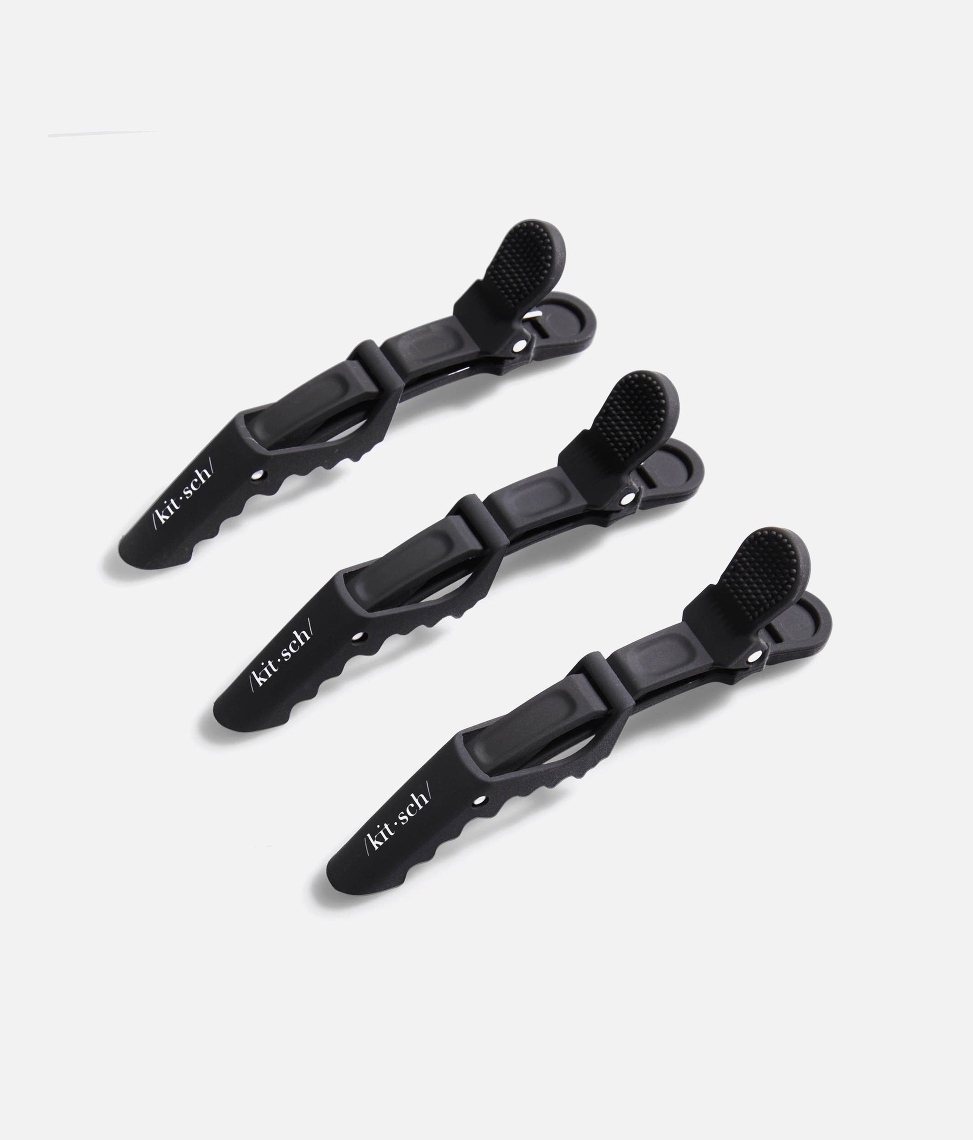 Black No-Slip Crocodile Clips, 3pc Styling and Sectioning Set