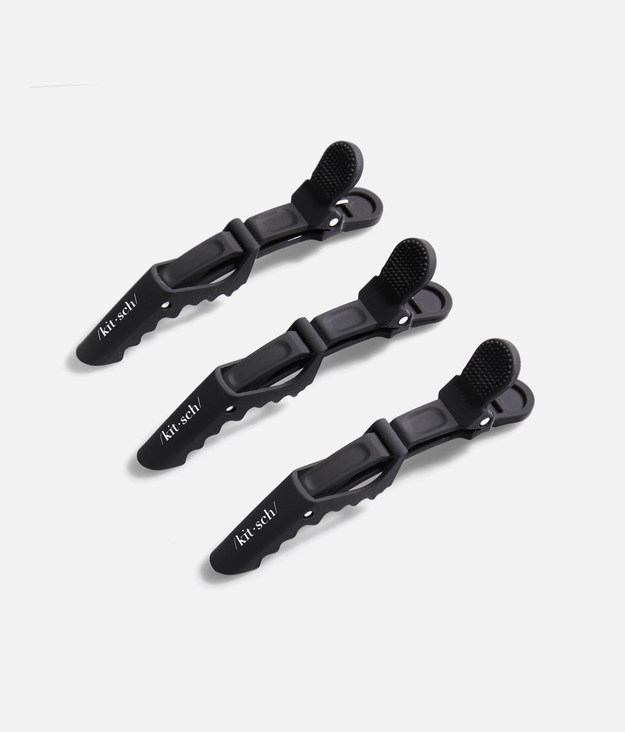 Black No-Slip Crocodile Clips, 3pc Styling and Sectioning Set